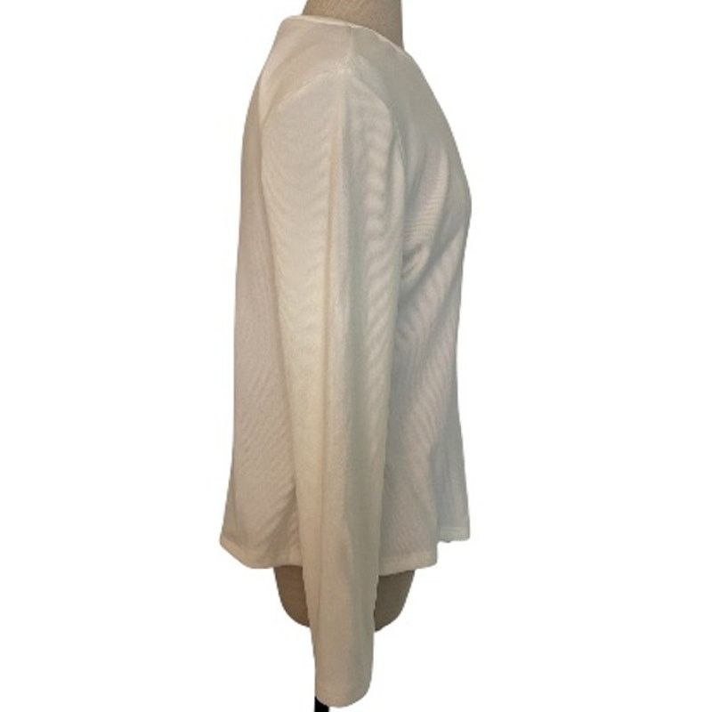 Other Soft Ivory ribbed womens cardigan New lightweight sweater Size XL / US 12-14 / IT 48-50 - 3 Thumbnail