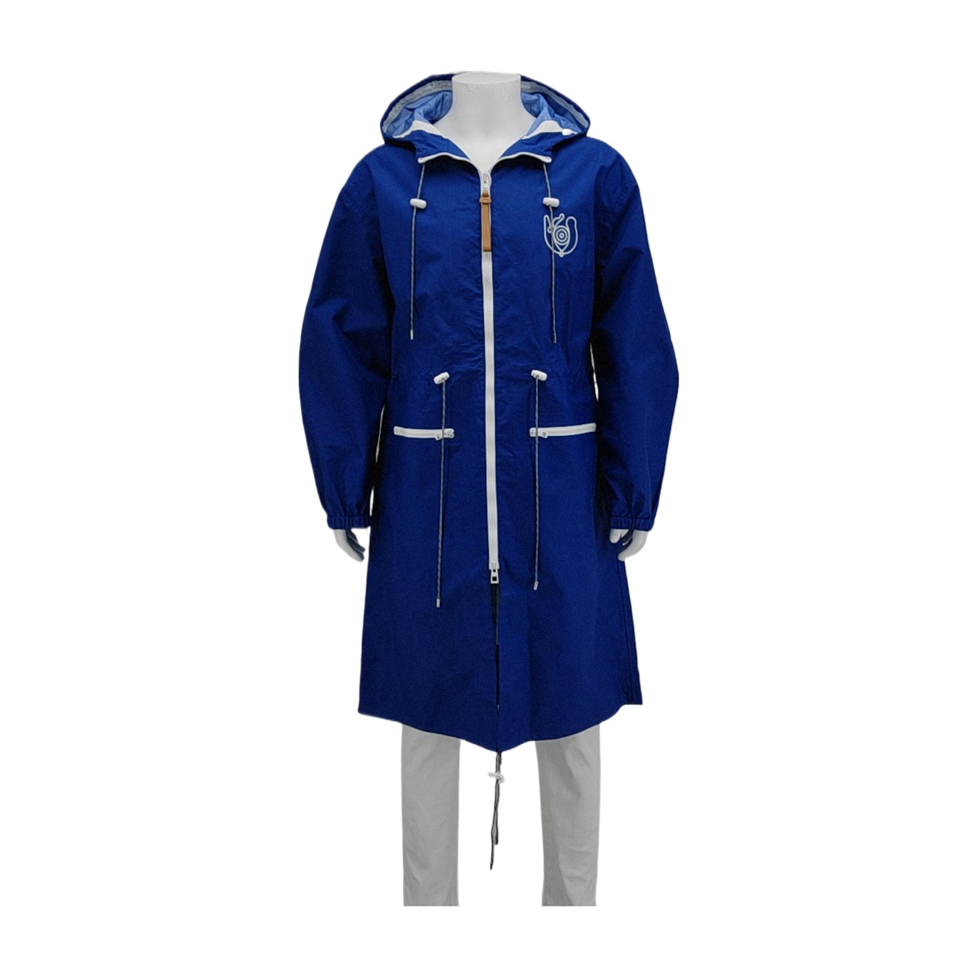 Loewe Loewe Blue Nylon Hooded Long Raincoat Size XS Size US XS / EU 42 / 0 - 1 Thumbnail