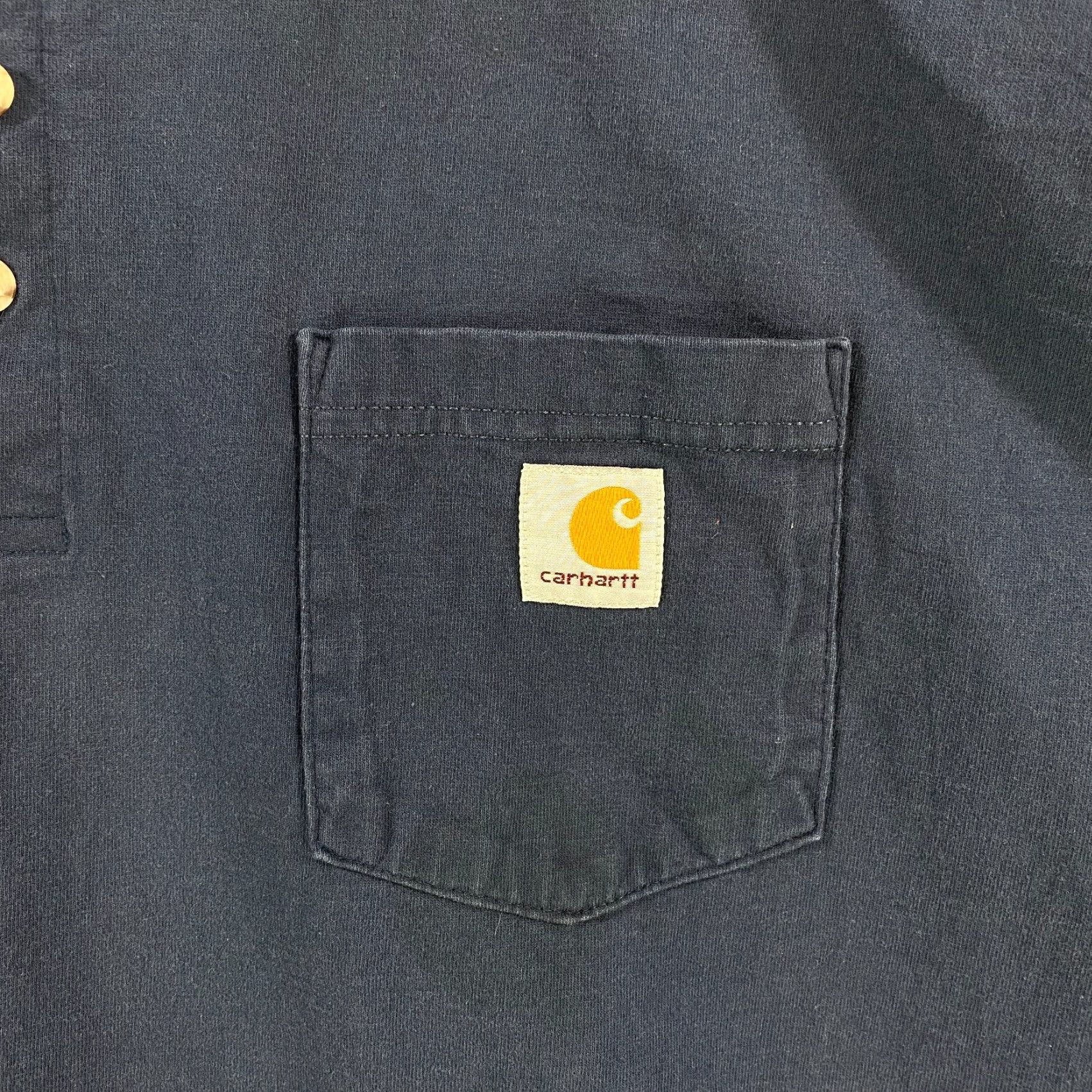 Carhartt VINTAGE Carhartt Work Wear Long Sleeve Blue 3 Button Henley Pocket Shirt Mens SZ 3XL Size US XXL / EU 58 / 5 - 3 Thumbnail
