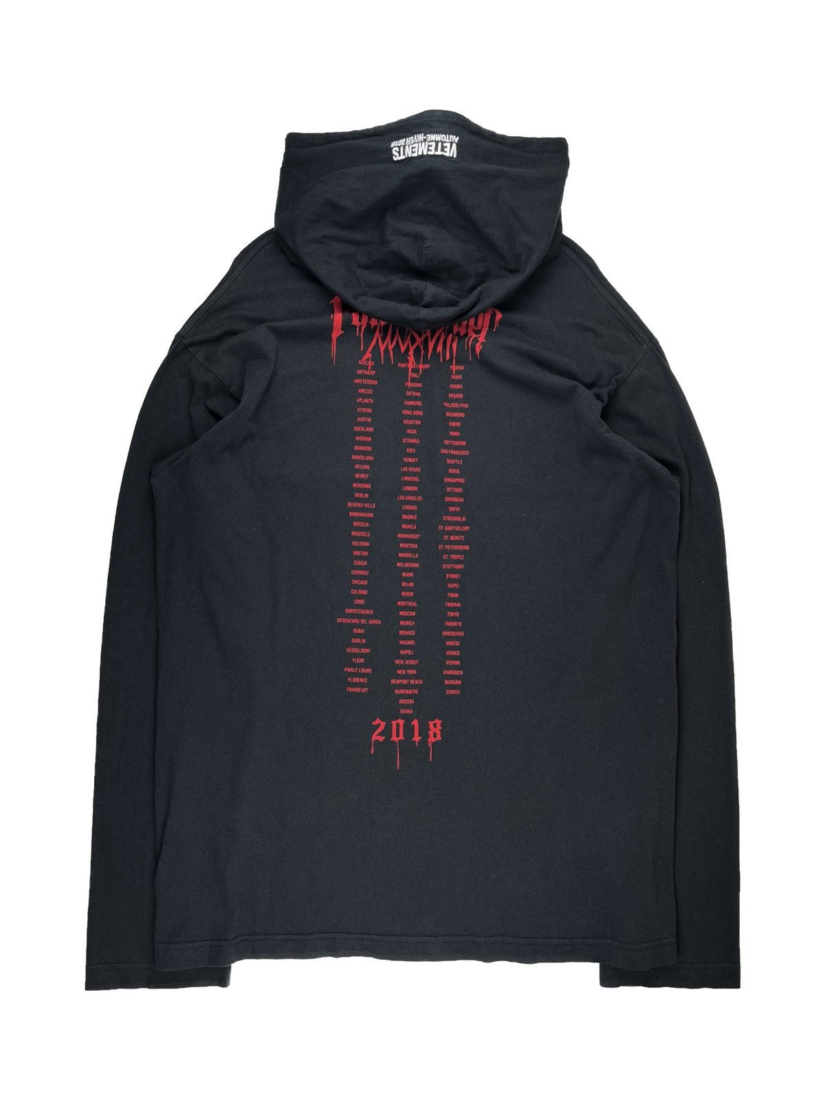 Vetements AW17 Vetements Heavy Metal Logo City Tour Tshirt Hoodie | Grailed