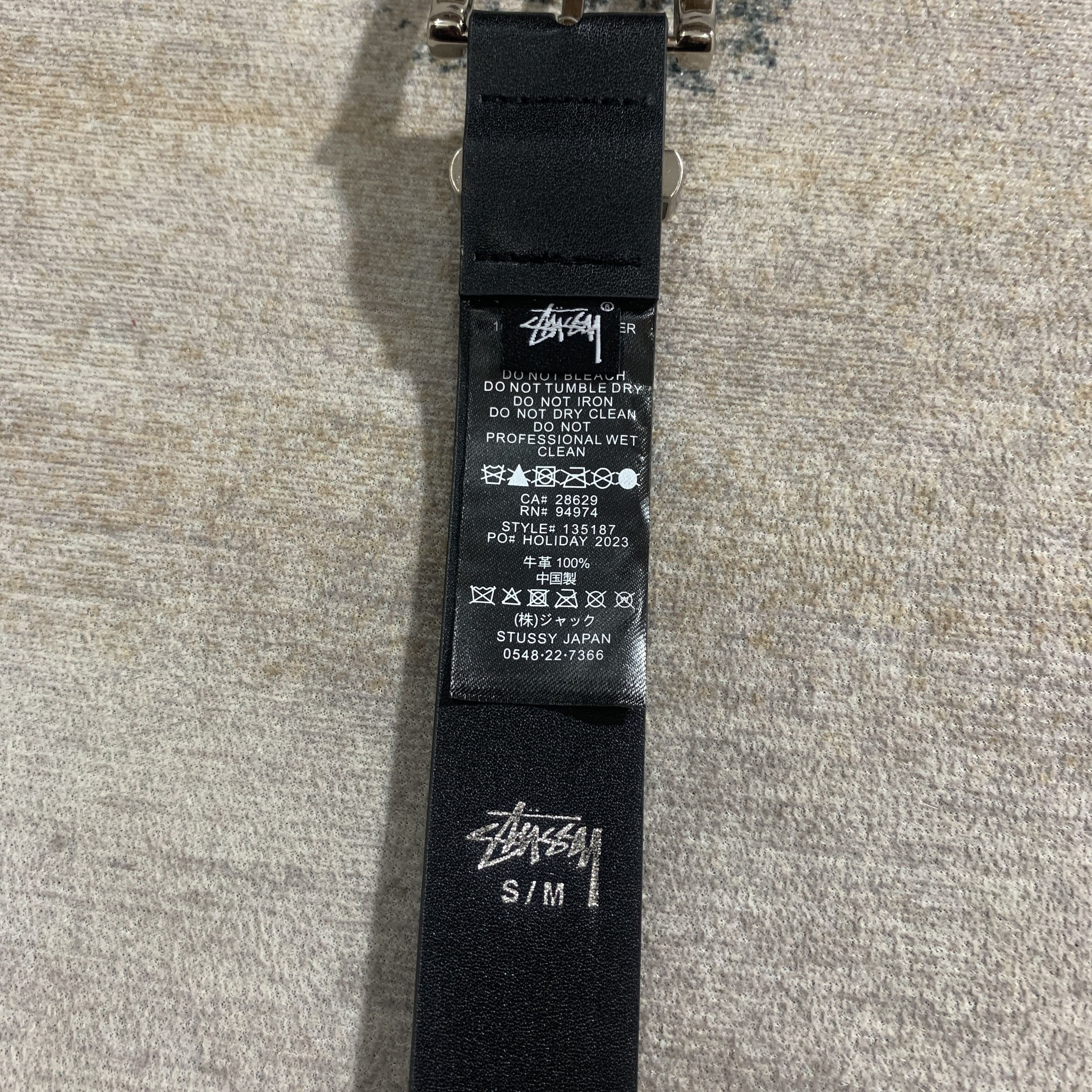 Stussy STUSSY METAL S TIP BELT BLACK S/M Size ONE SIZE - 4 Thumbnail