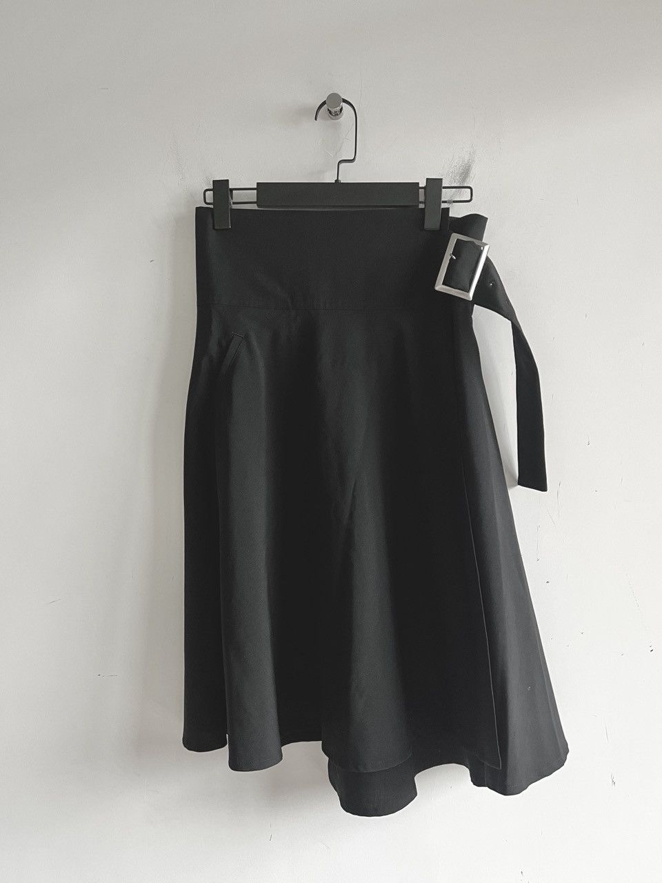 Yohji Yamamoto Yohji Yamamoto Y's - Wool Square Buckle Wrap Skirt Apron Size 30" / US 8 / IT 44 - 1 Thumbnail