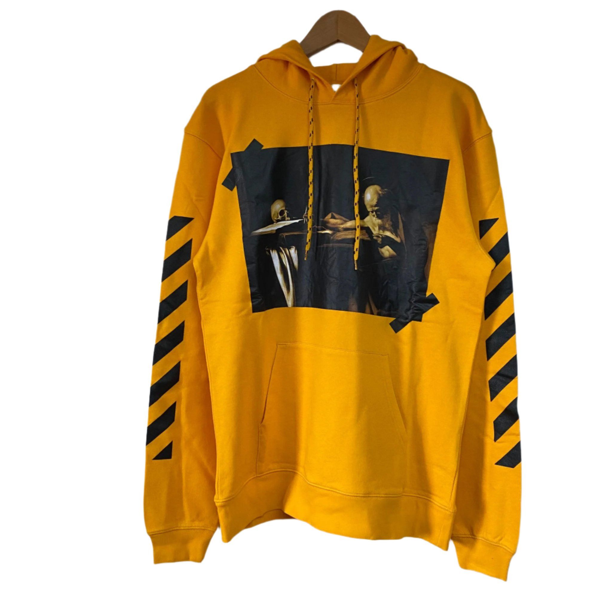 Off White Yellow Caravaggio 13 Diagonals Hoodie Grailed