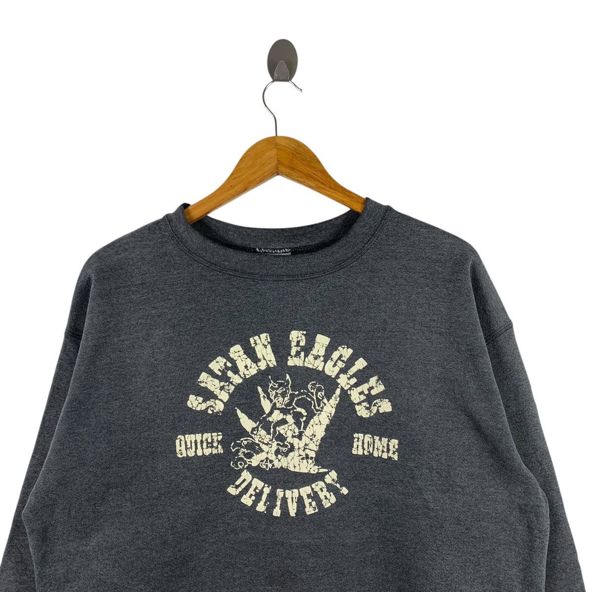Edwin Vintage 90s EDWIN SPORTS Satan Eagles Delivery Sweatshirt Size US L / EU 52-54 / 3 - 2 Thumbnail