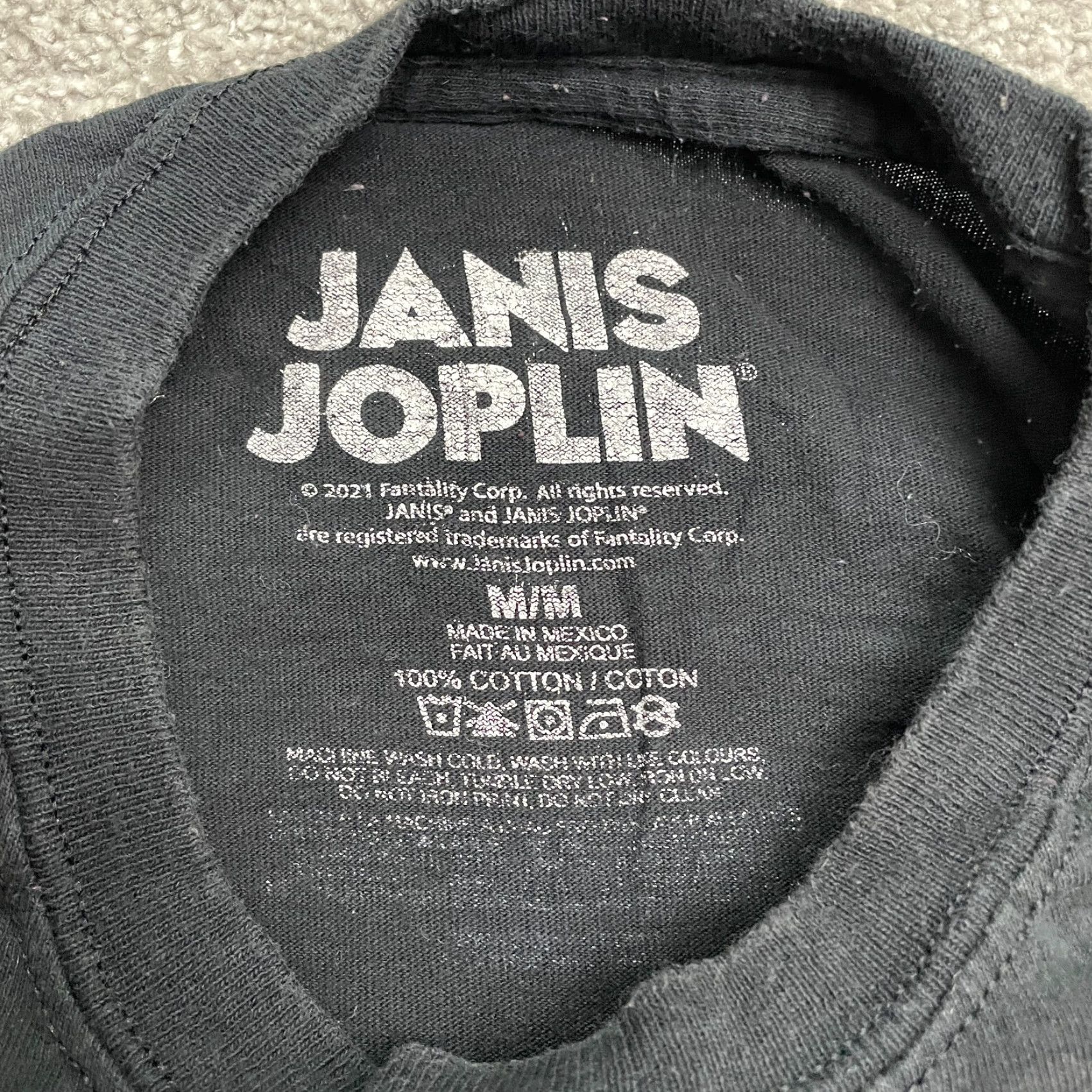Vintage Janis Joplin Freedom Wall 1970 Graphic Cropped Tee Womens Medium Black T-Shirt Size M / US 6-8 / IT 42-44 - 6 Thumbnail