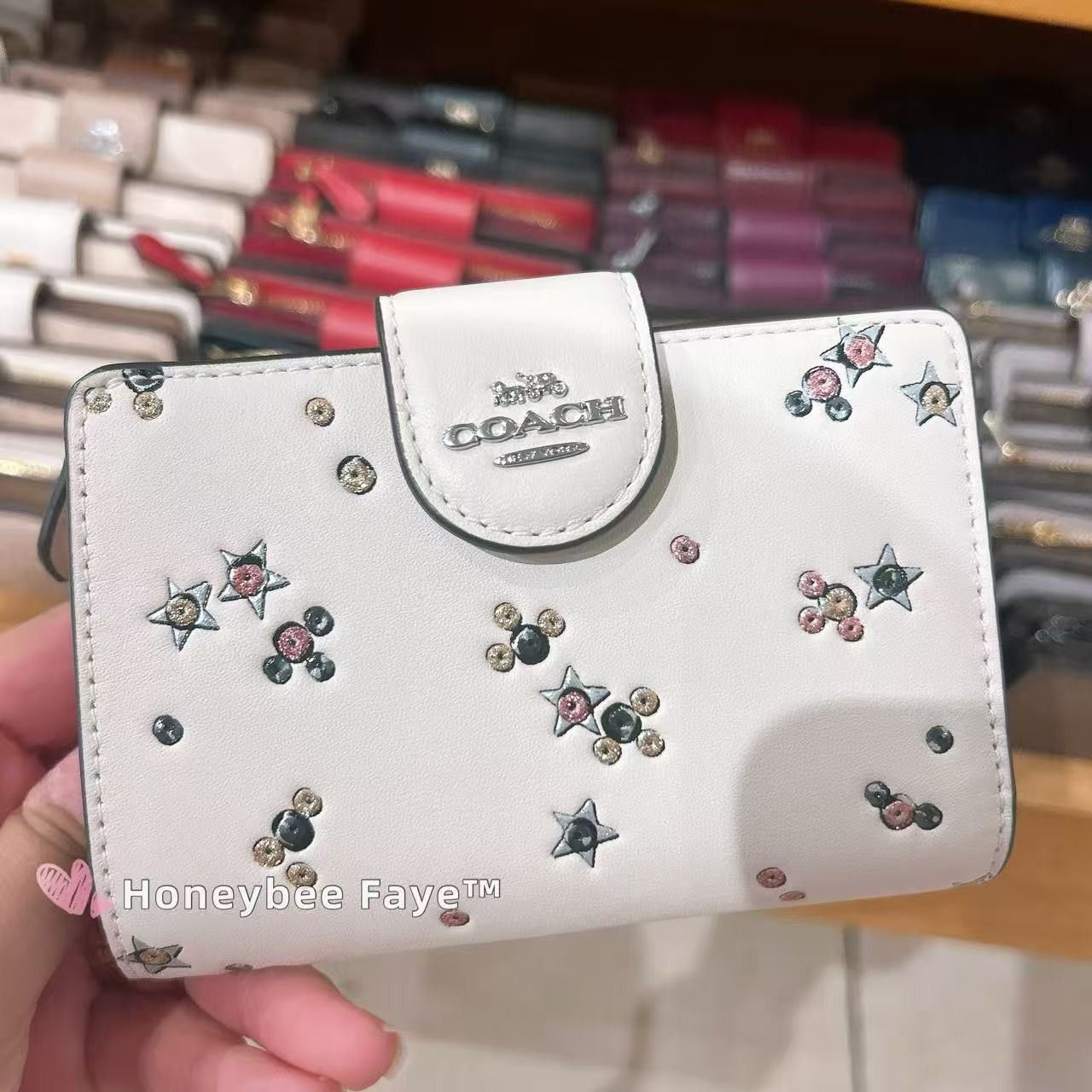 Coach NWT Coach Medium Corner Zip Wallet With Star Print CCL64 Size ONE SIZE - 1 Thumbnail