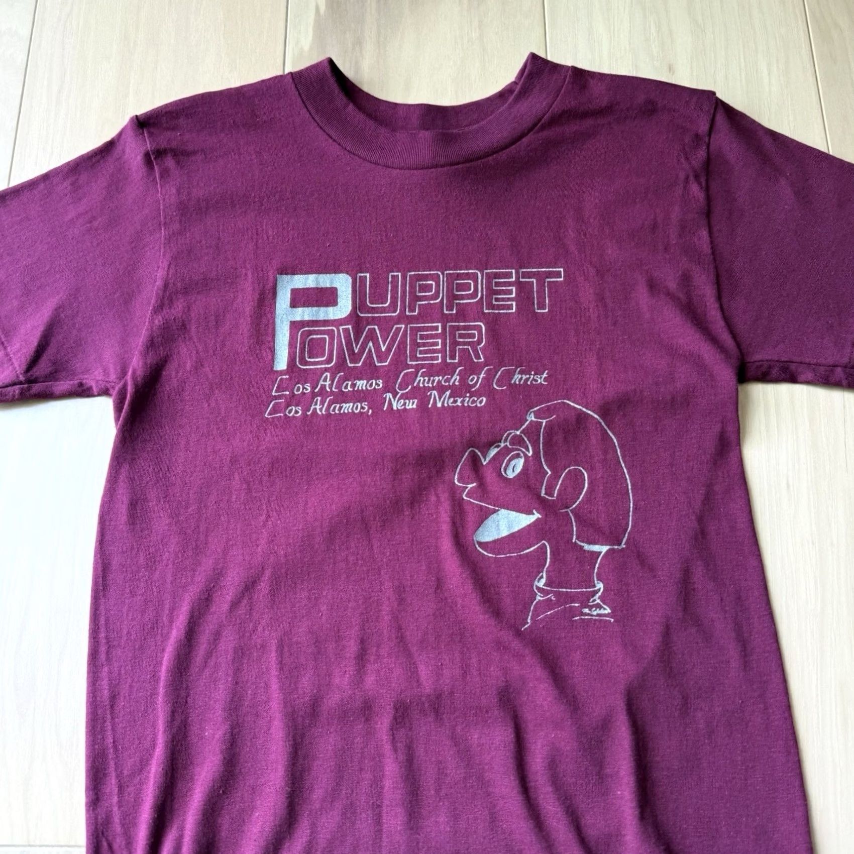 Vintage VINTAGE Puppet Power Shirt S Maroon 80s Made USA Los Alamos New Mexico Nuclear Size US S / EU 44-46 / 1 - 2 Thumbnail