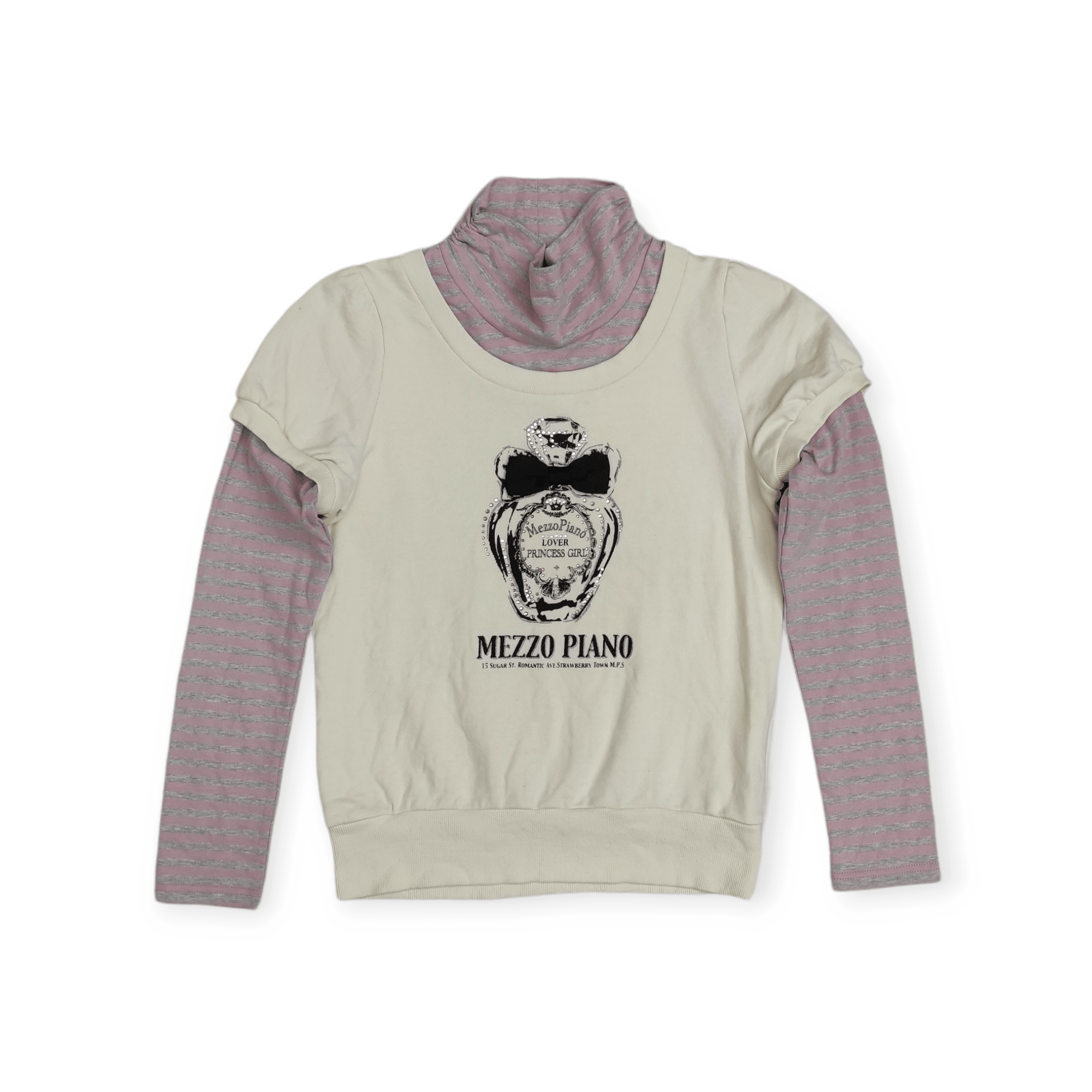 Japanese Brand Archive 90's MEZZO PIANO double sleeves Sweaters sz L 160 Size L / US 10 / IT 46 - 1 Thumbnail