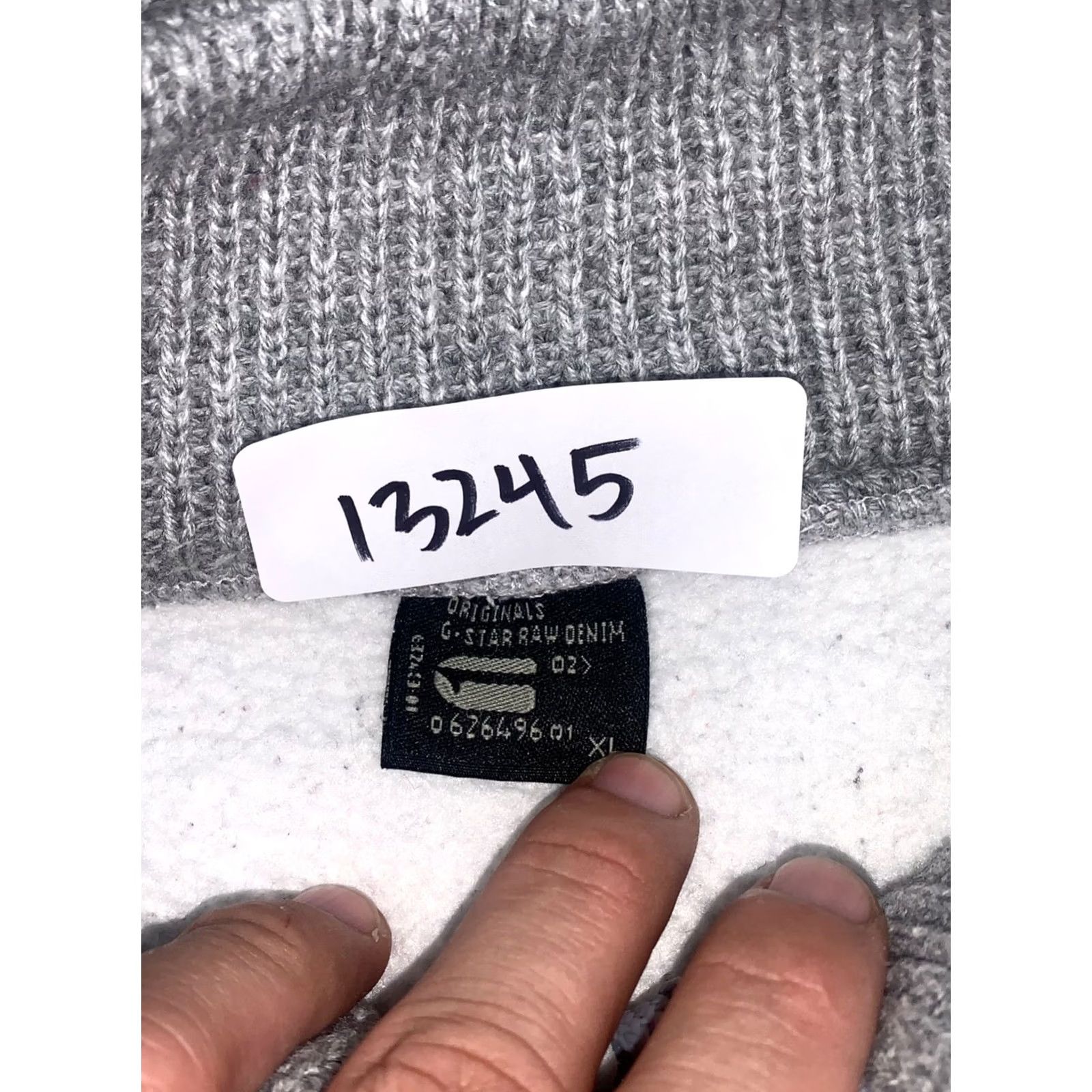 Vintage G Star Raw 3301 Mock Neck Sweatshirt Men XL Gray Pullover Size US XL / EU 56 / 4 - 2 Thumbnail
