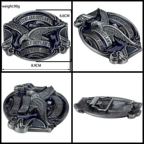 Designer Crazy Vintage Belt Riveted Belts Menswear Accessories Size ONE SIZE - 3 Thumbnail