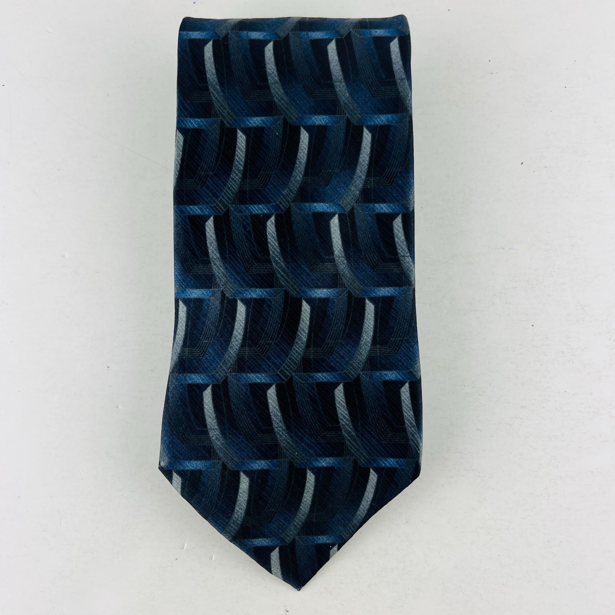 Stafford Stafford Blues Grays Necktie Tie 100% Imported Silk Size ONE SIZE - 2 Thumbnail