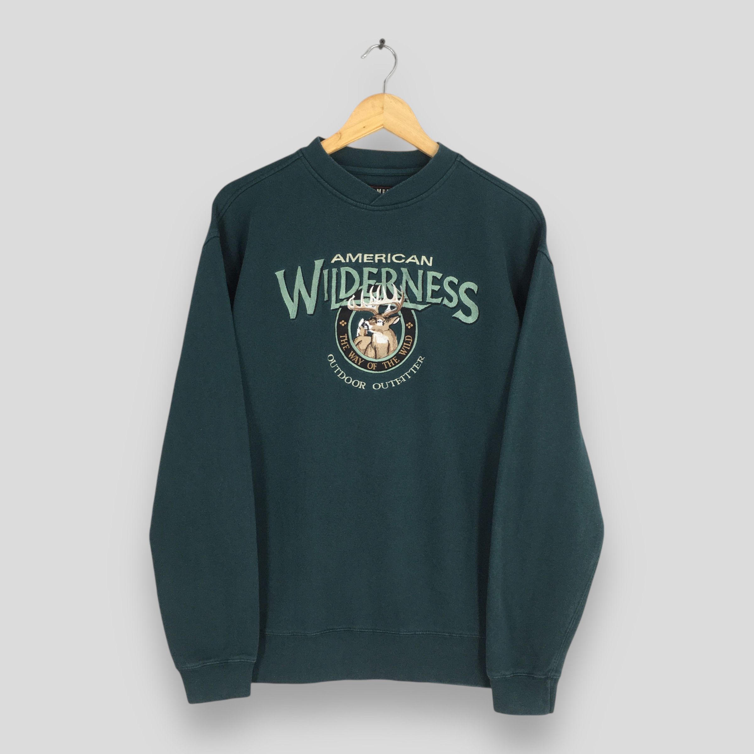 Habitat × Vintage Vintage American Wilderness Whitetail Green Sweatshirt M Size US M / EU 48-50 / 2 - 1 Thumbnail