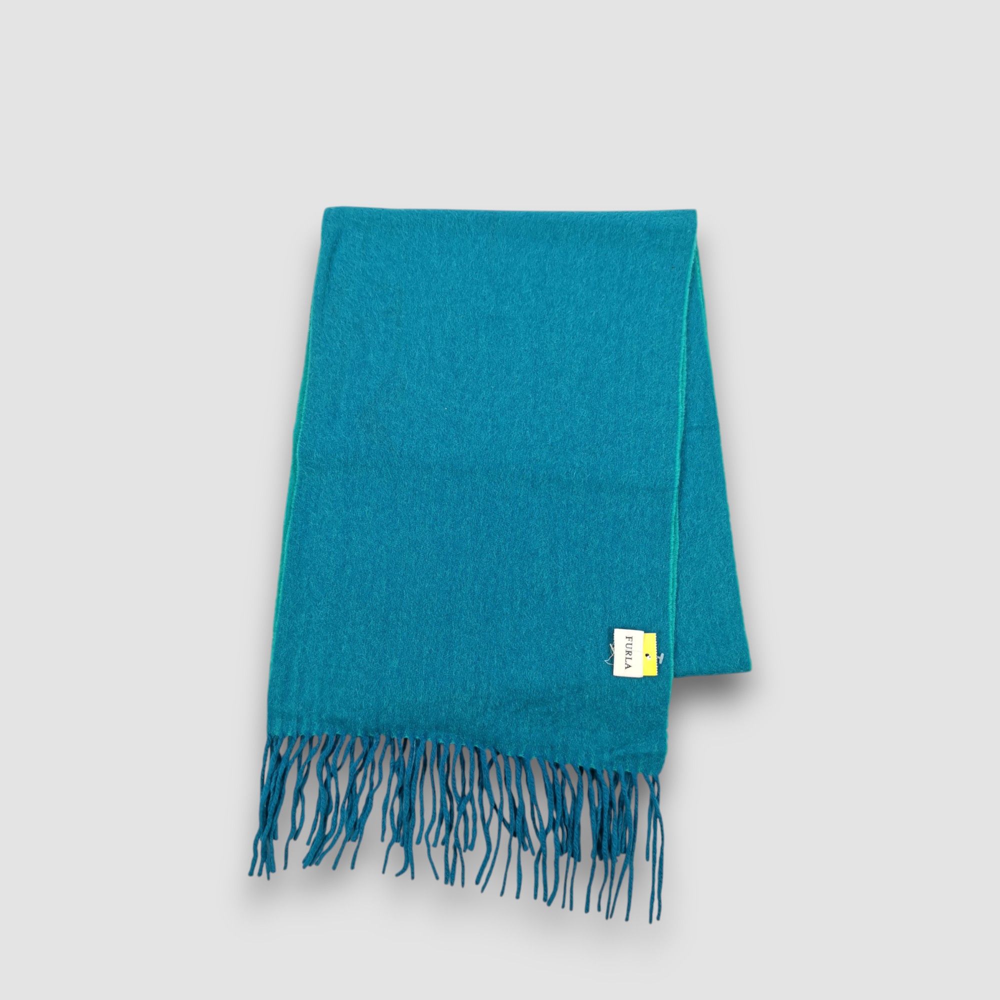 Furla Vintage FURLA Scarf Fringe Muffler Winter Wool Scarves Size ONE SIZE - 1 Thumbnail