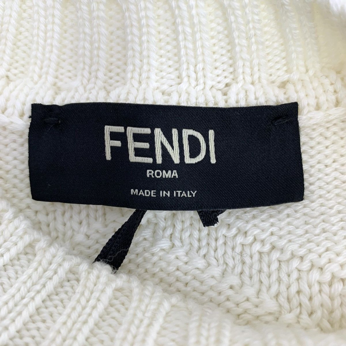 Fendi Fendi Beige Wool Long Sleeve Knit Sweater K26WX Size S / US 4 / IT 40 - 5 Thumbnail