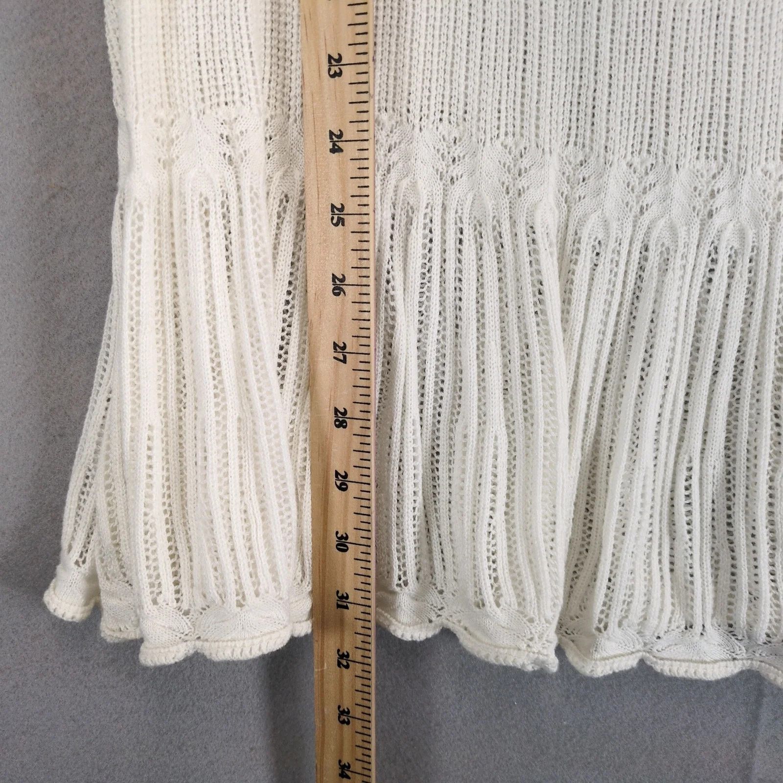 Free People Free People Cream Embroidered Lace & White Knit Mini Dress M Size M / US 6-8 / IT 42-44 - 5 Thumbnail