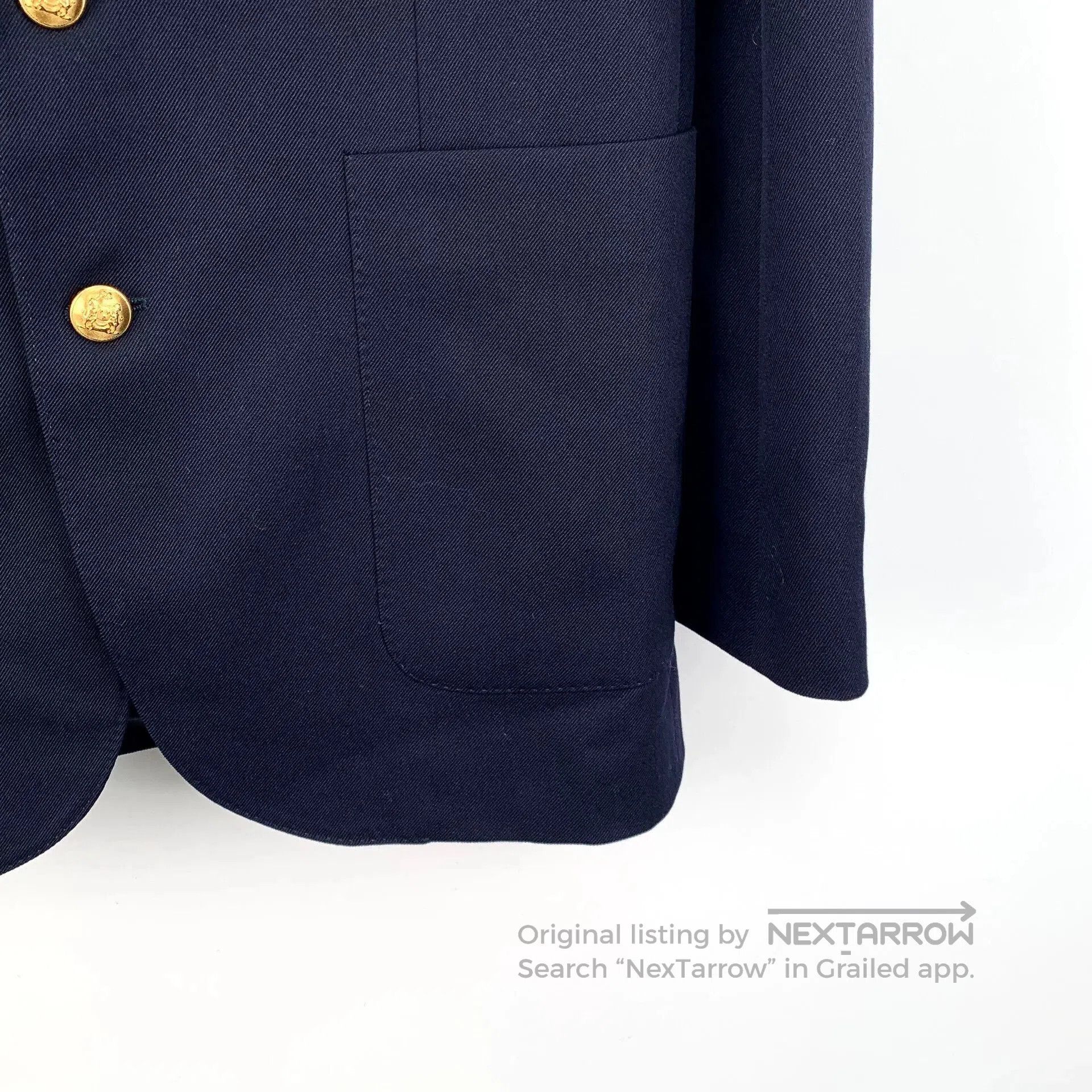 Celine Celine Dark Blue Wool Lapel Blazer. Size XXS / US 00 / IT 34 - 4 Thumbnail