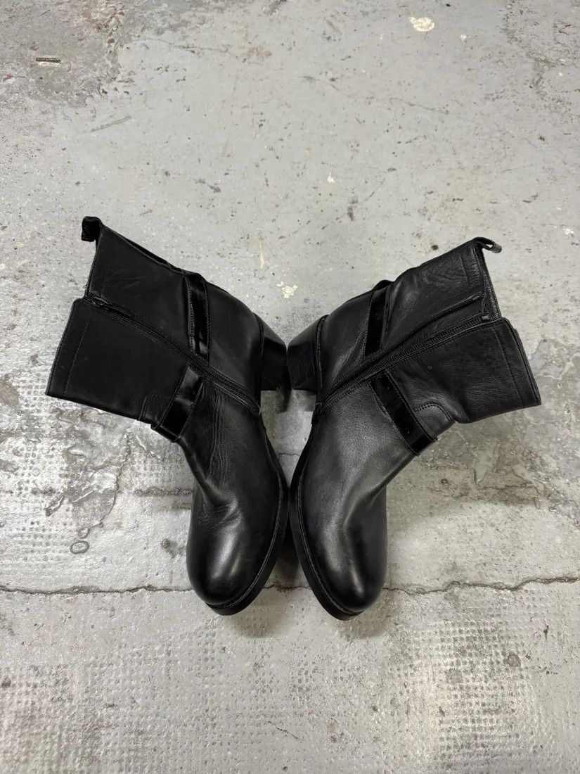 Designer × John Galliano × Vintage 2000s Galliano Black Buckle Leather Boots Size US 9 / IT 39 - 4 Thumbnail
