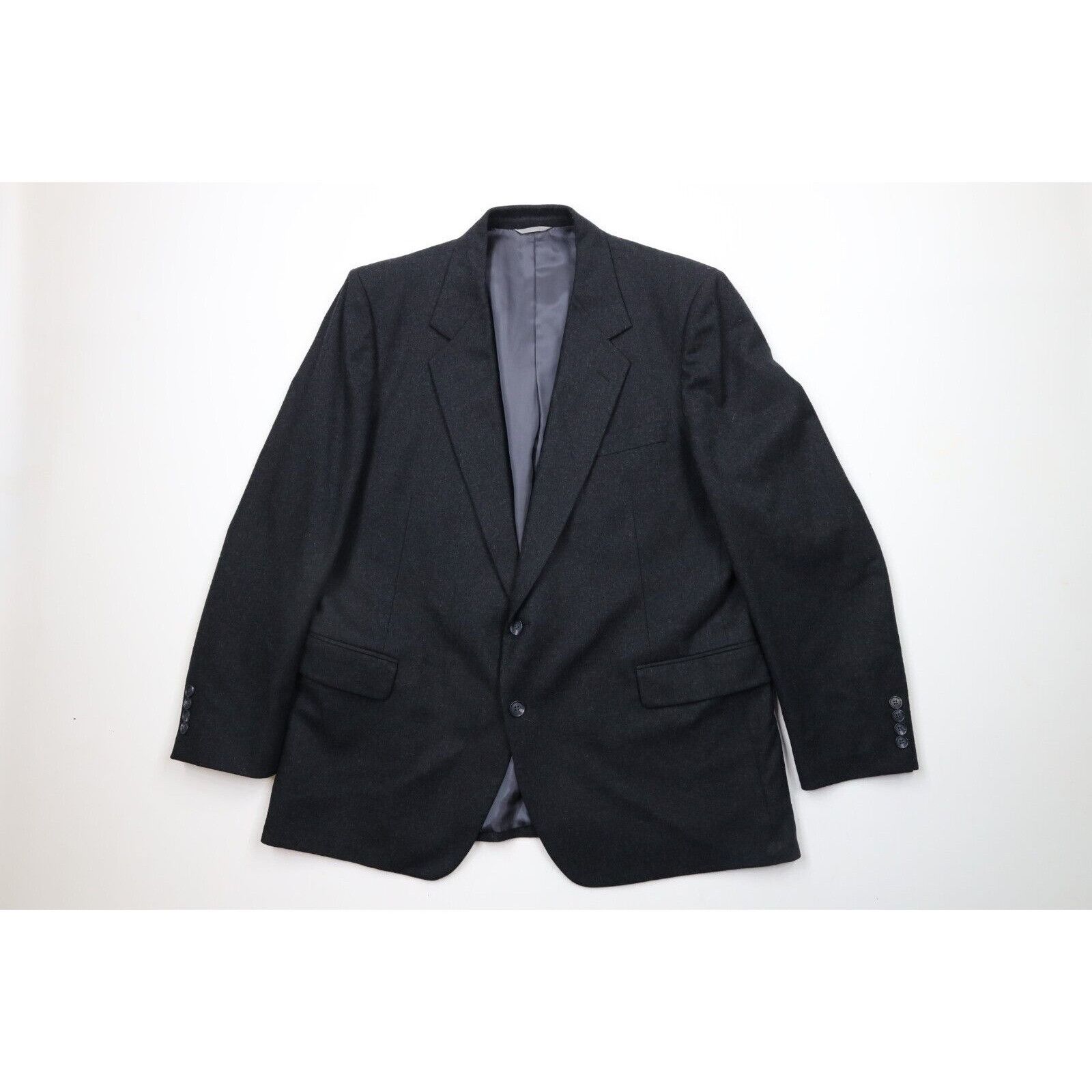 Vintage Vintage 70s Rockabilly Wool Wedding 3 Piece Suit Size 46R - 2 Thumbnail