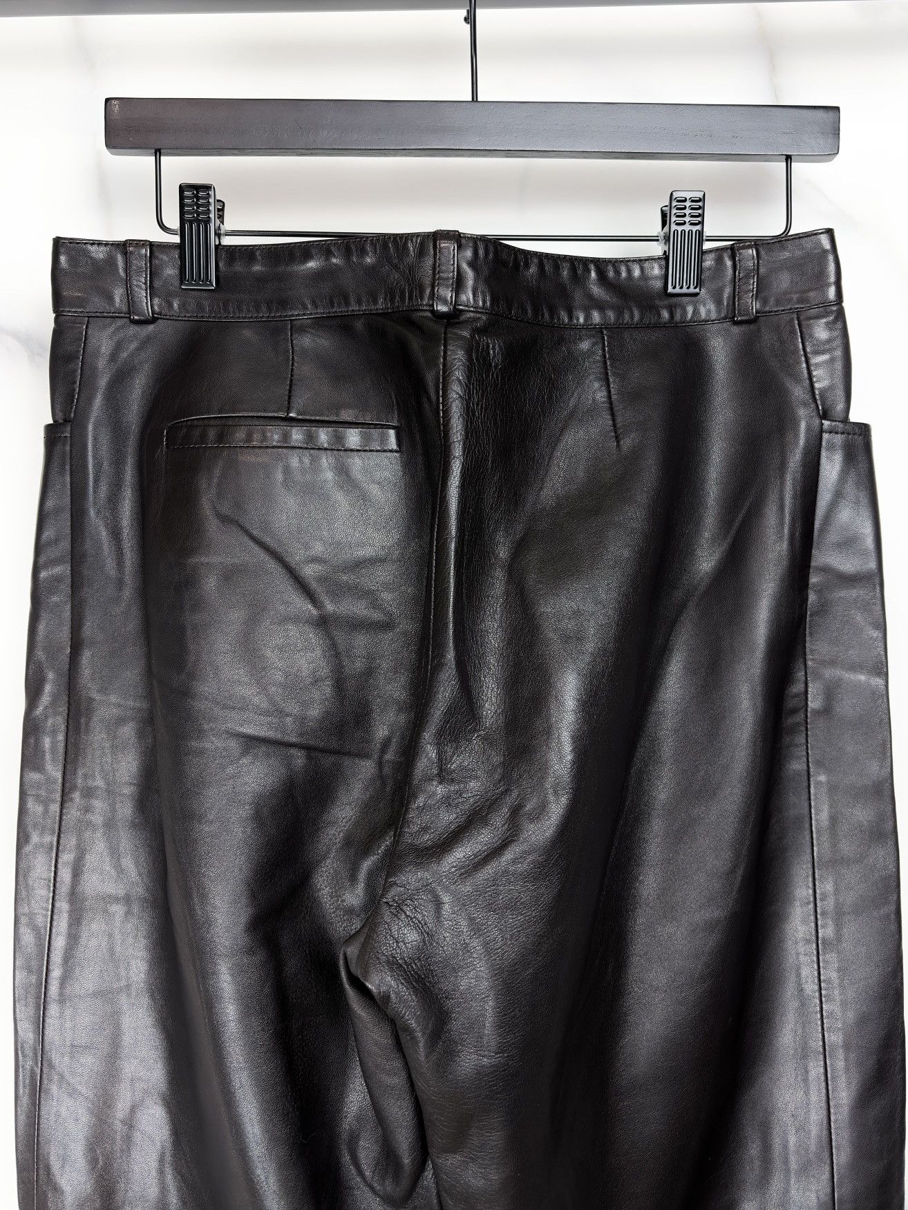 Gucci Gucci Tom Ford Vintage Leather Pants Trousers Brown Size US 30 / EU 46 - 4 Thumbnail