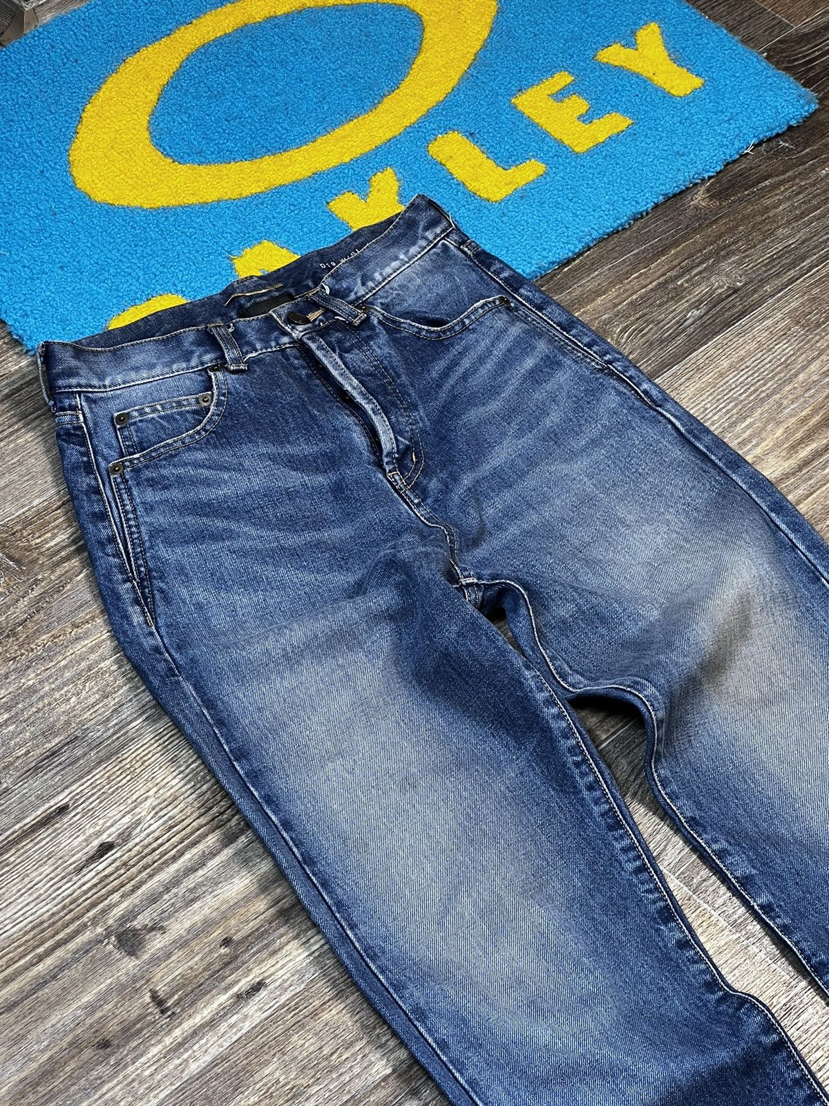 Saint Laurent Paris Saint Laurent Blue Denim Japanese High Rise Pant Size 25" / US 0 / IT 36 - 4 Thumbnail