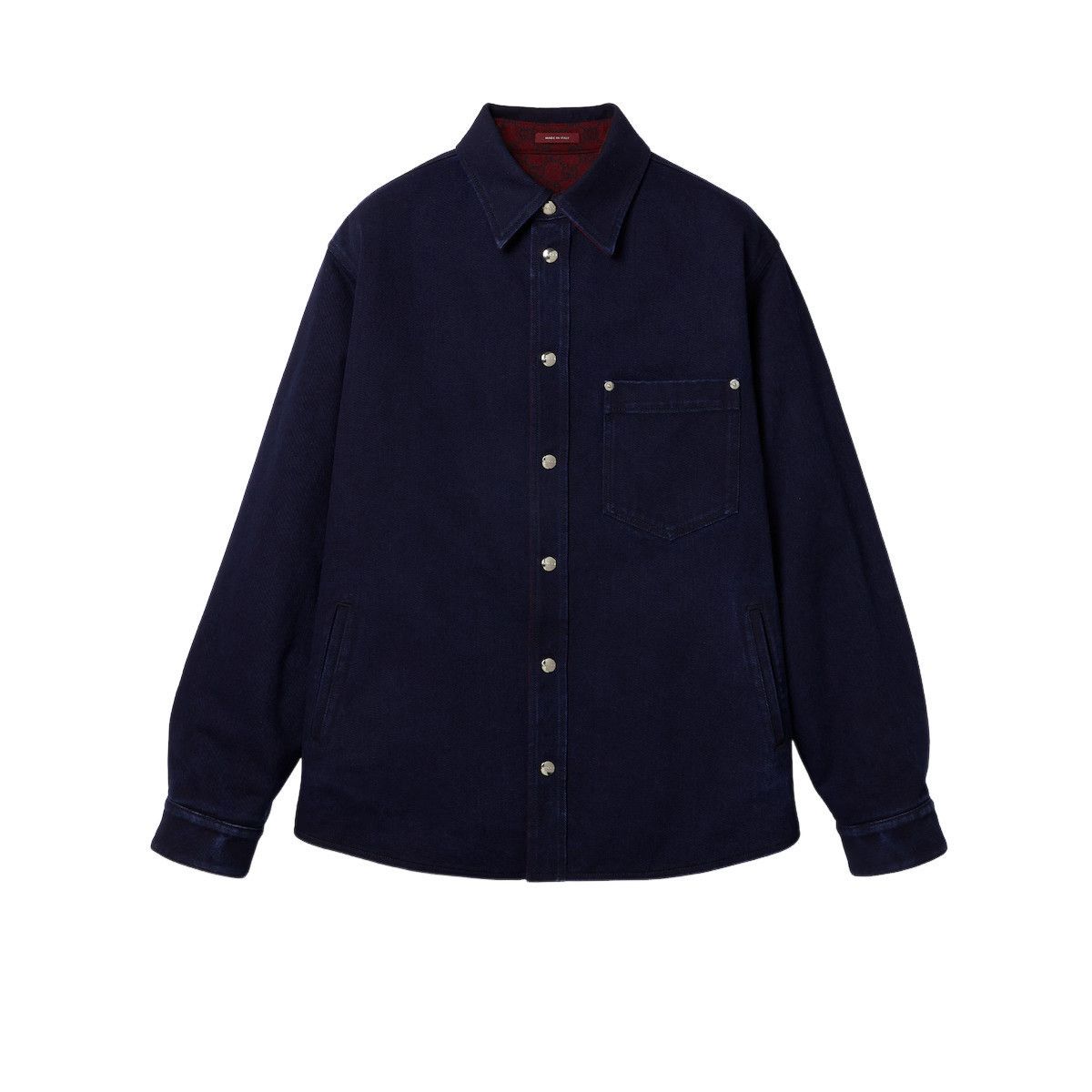 GUCCI Reversible Blue/Red Denim And Flannel Shirt New & Auth