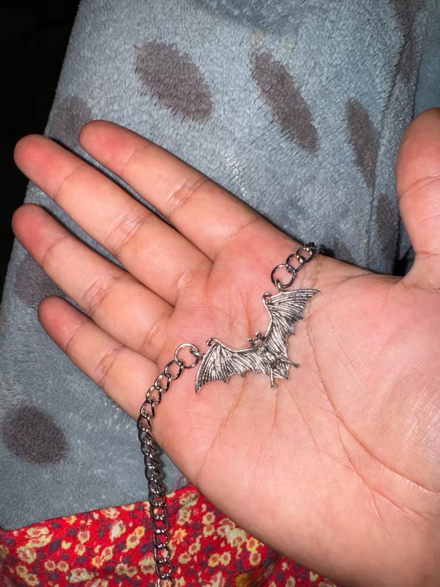 Vintage Vintage Punk Gothic Bat Chain Necklace Size ONE SIZE - 4 Thumbnail
