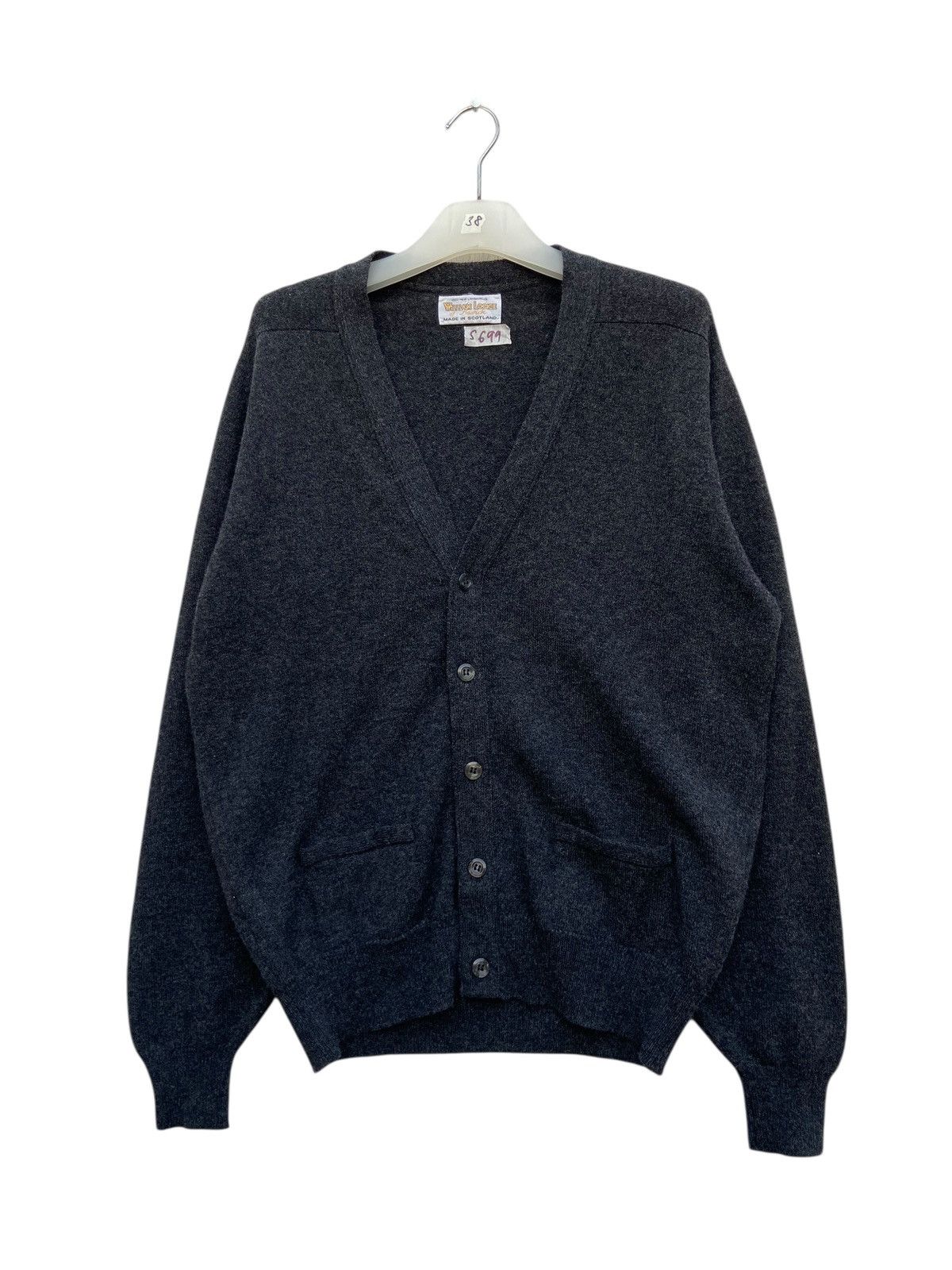 William Lockie Vintage William Lockie Charcoal Knitted Cardigan Sweater Size US L / EU 52-54 / 3 - 1 Thumbnail