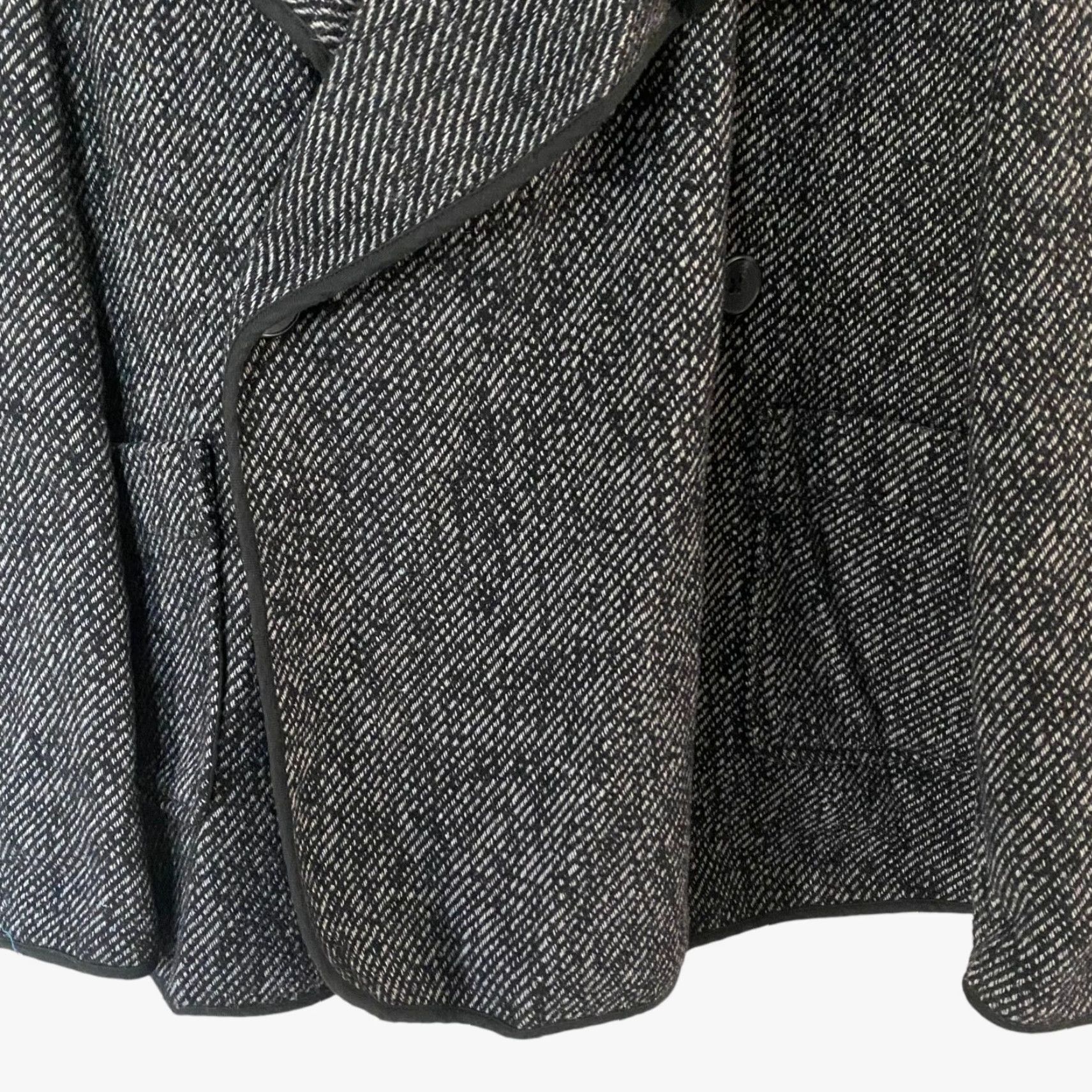 Lucky Brand VINTAGE Lucky Brand Pea Coat Jacket Womens Large Gray Wool Blend Double-Breasted Size L / US 10 / IT 46 - 7 Thumbnail
