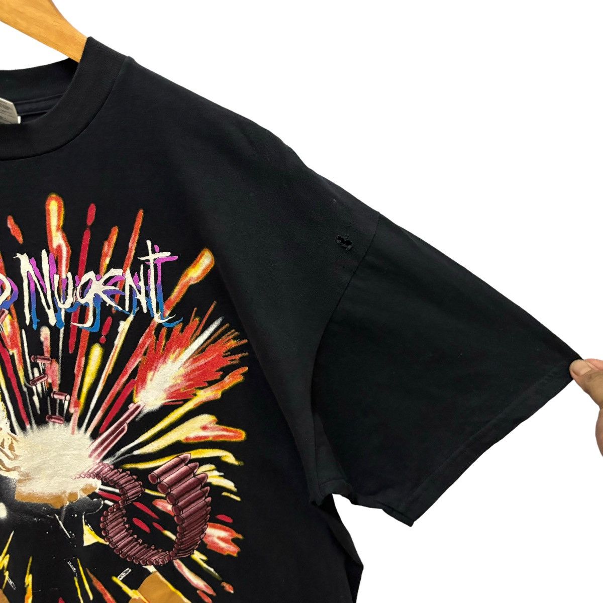 Band Tees Vintage Ted Nugent Spirit Of The Wild Tour 1995 Tshirt Size US XL / EU 56 / 4 - 5 Thumbnail
