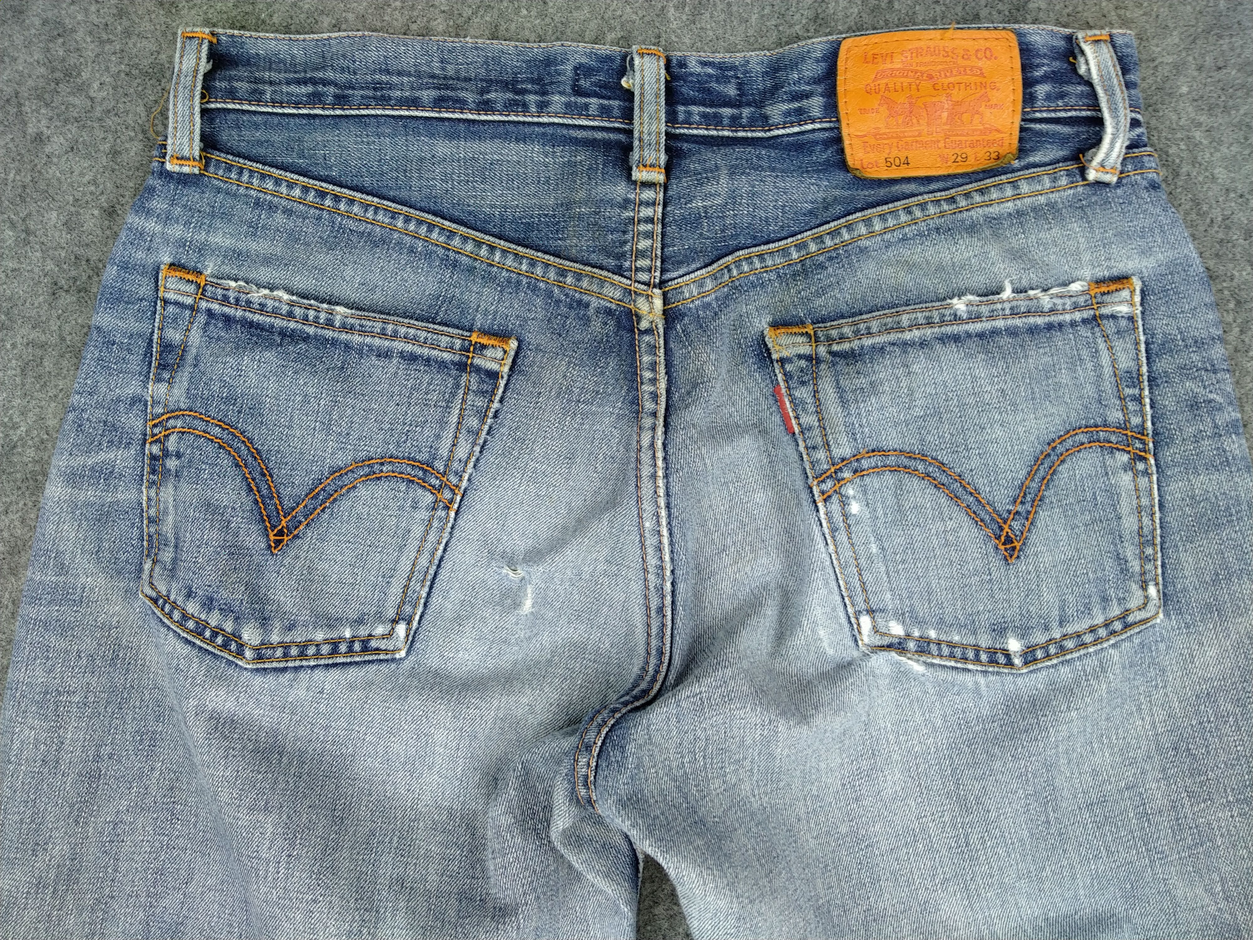 Levi's Blue Vintage Levi's 504 Distressed Denim 32x34 -JN208 Size US 32 / EU 48 - 4 Thumbnail