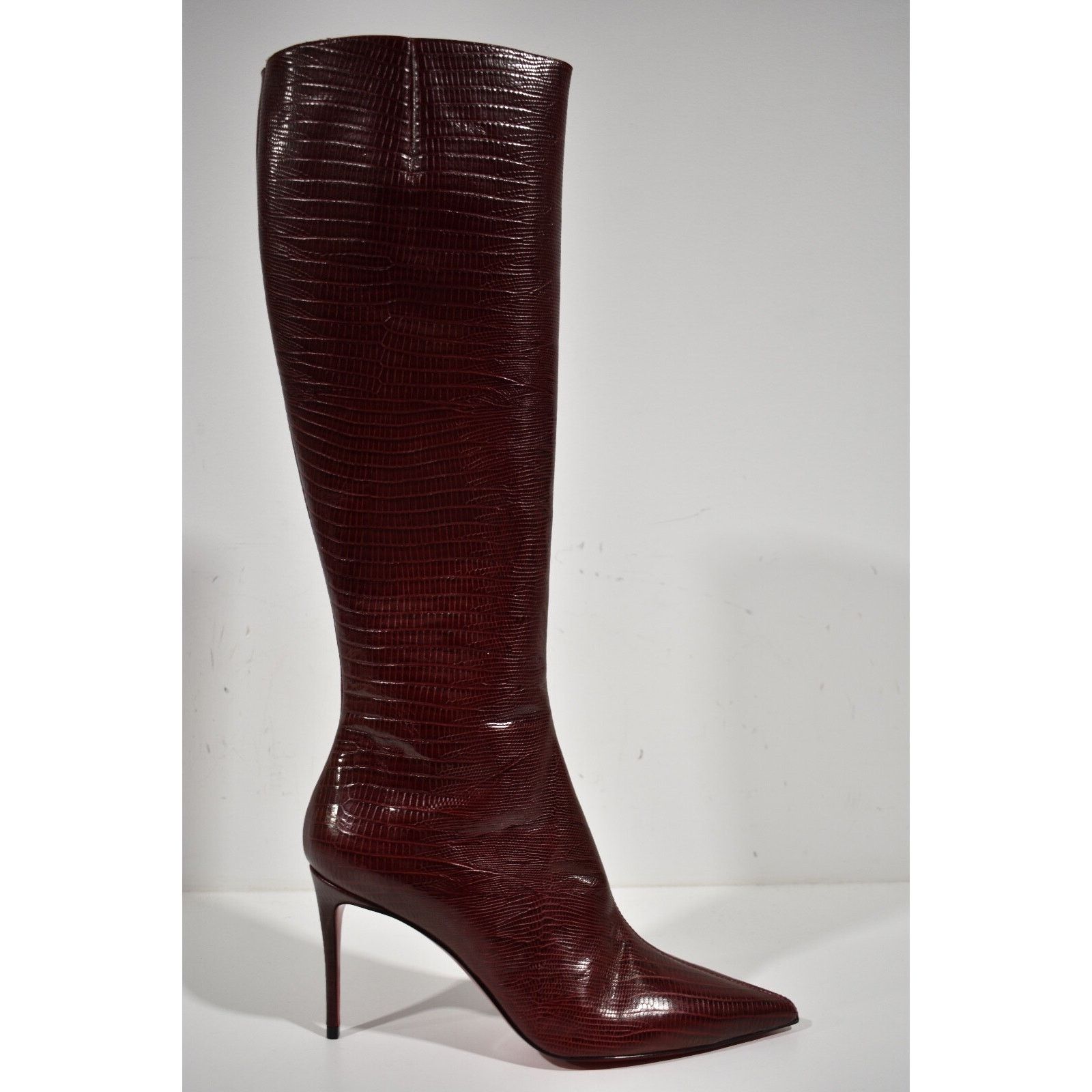 Christian Louboutin Christian Louboutin Kate Botta 85 Red Calf Lizzy Knee High Size US 10.5 / IT 40.5 - 2 Thumbnail