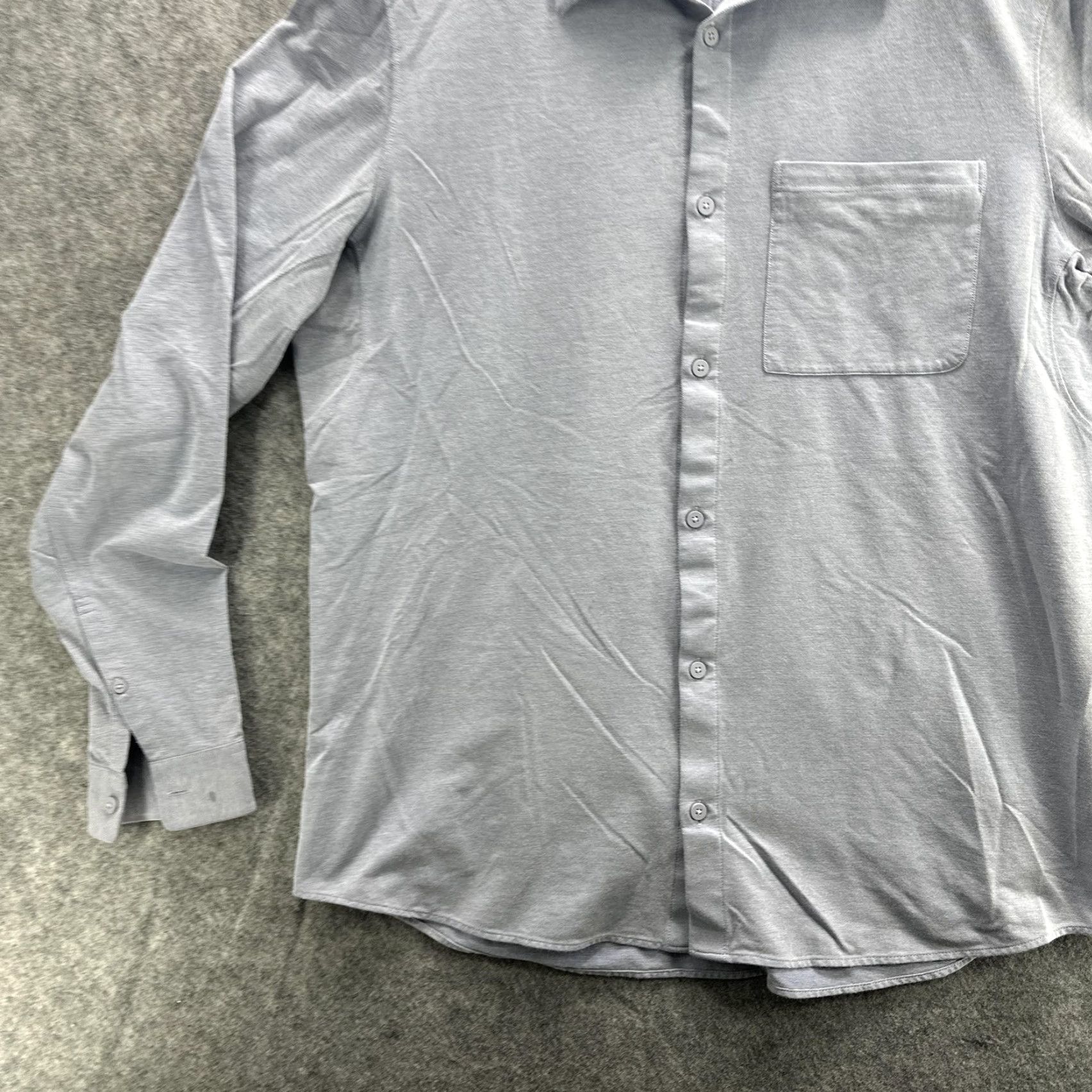 Lululemon Lululemon Shirt Mens Large Gray Long Sleeve Button Front Pocket Solid Breathable Casual Size US L / EU 52-54 / 3 - 5 Thumbnail