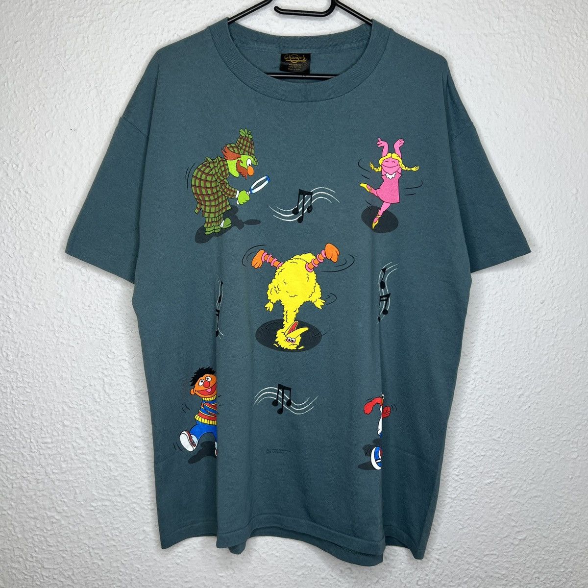 Other Vintage 90s Sesame Street Tee Tshirt Rare Full Print Muppets Size US L / EU 52-54 / 3 - 2 Thumbnail
