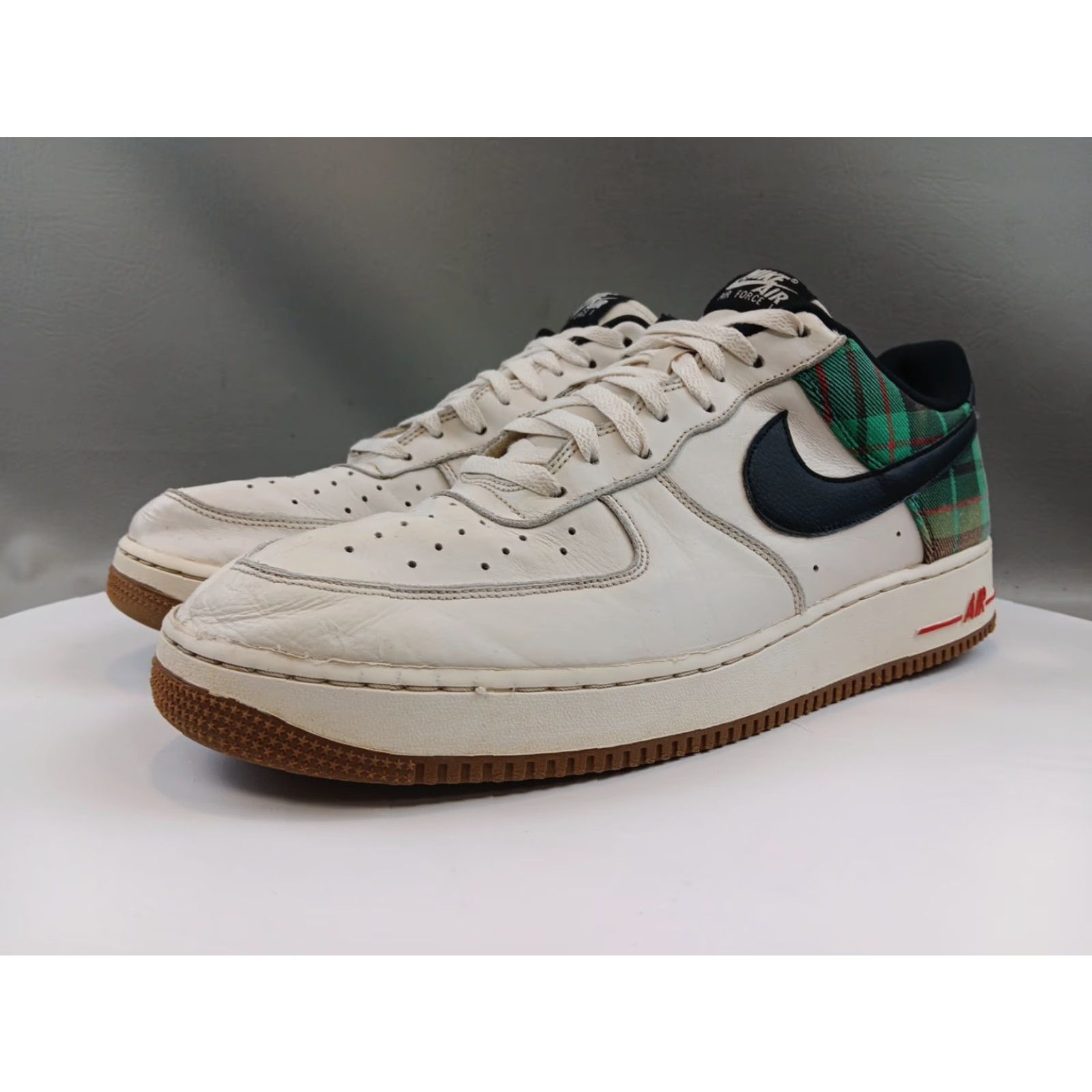 Nike Nike Air Force 1 Low ‘07 DV0791-100 Plaid Pale Ivory Stadium Green Mens Size 15 Leather Shoes Size ONE SIZE - 4 Thumbnail