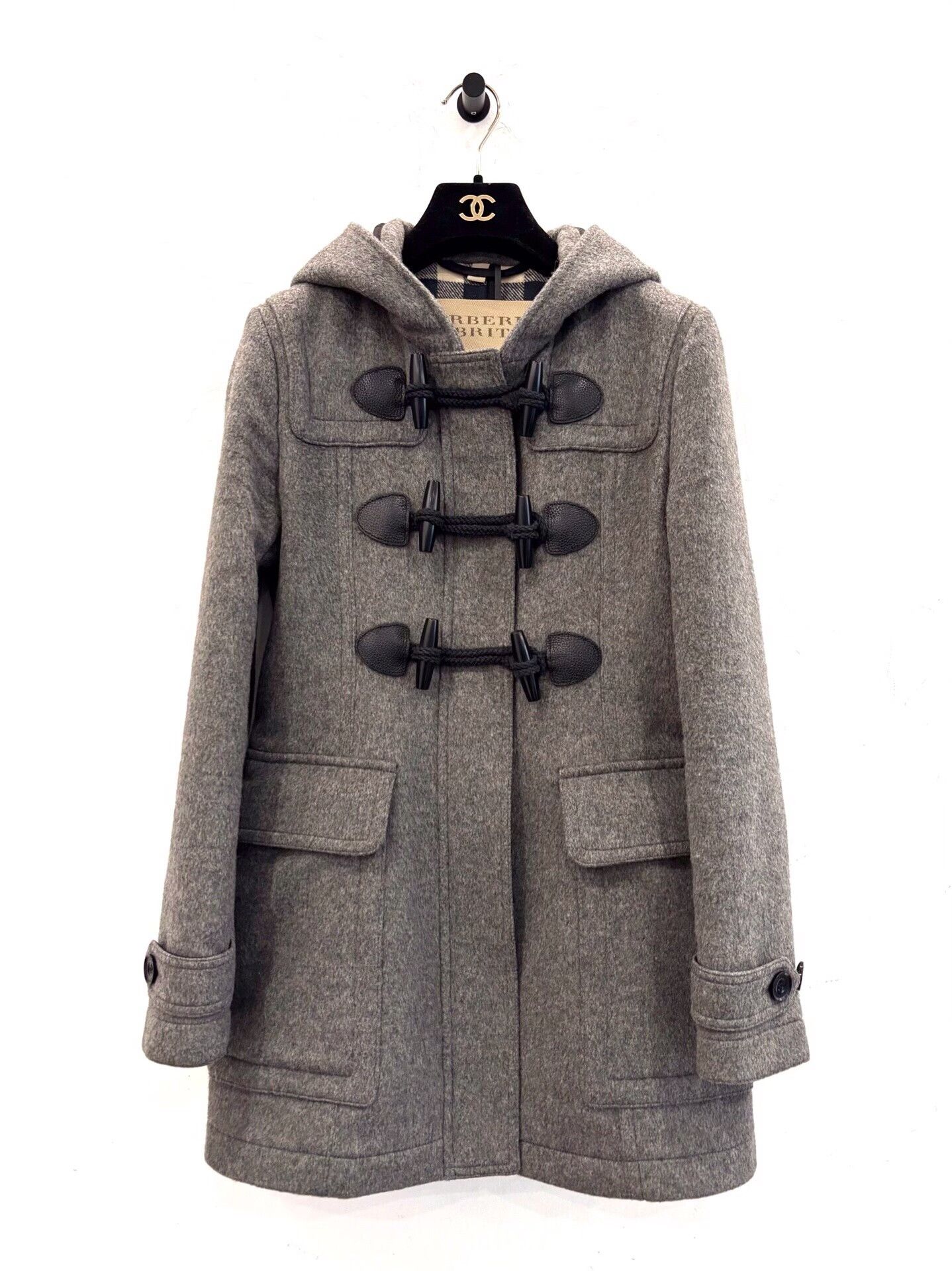 Burberry Burberry Women's Gray Wool Trench Coat Size XS / US 0-2 / IT 36-38 - 1 Thumbnail