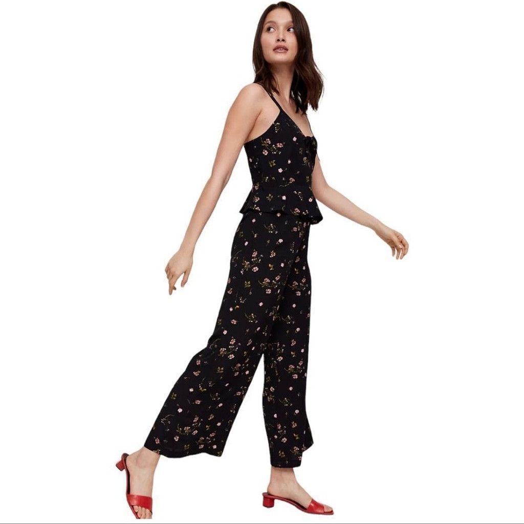 Aritzia Wilfred Pernelle Floral Wide Leg Pants Size 4 Size 30" / US 8 / IT 44 - 3 Thumbnail
