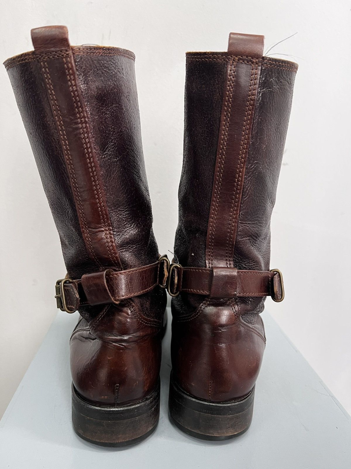 Hugo Boss × Japanese Brand × Vintage VINTAGE ENGENDERED BROWN LEATHER BOOTS HUGO BOSS 90s rare Size US 8 / EU 41 - 6 Thumbnail