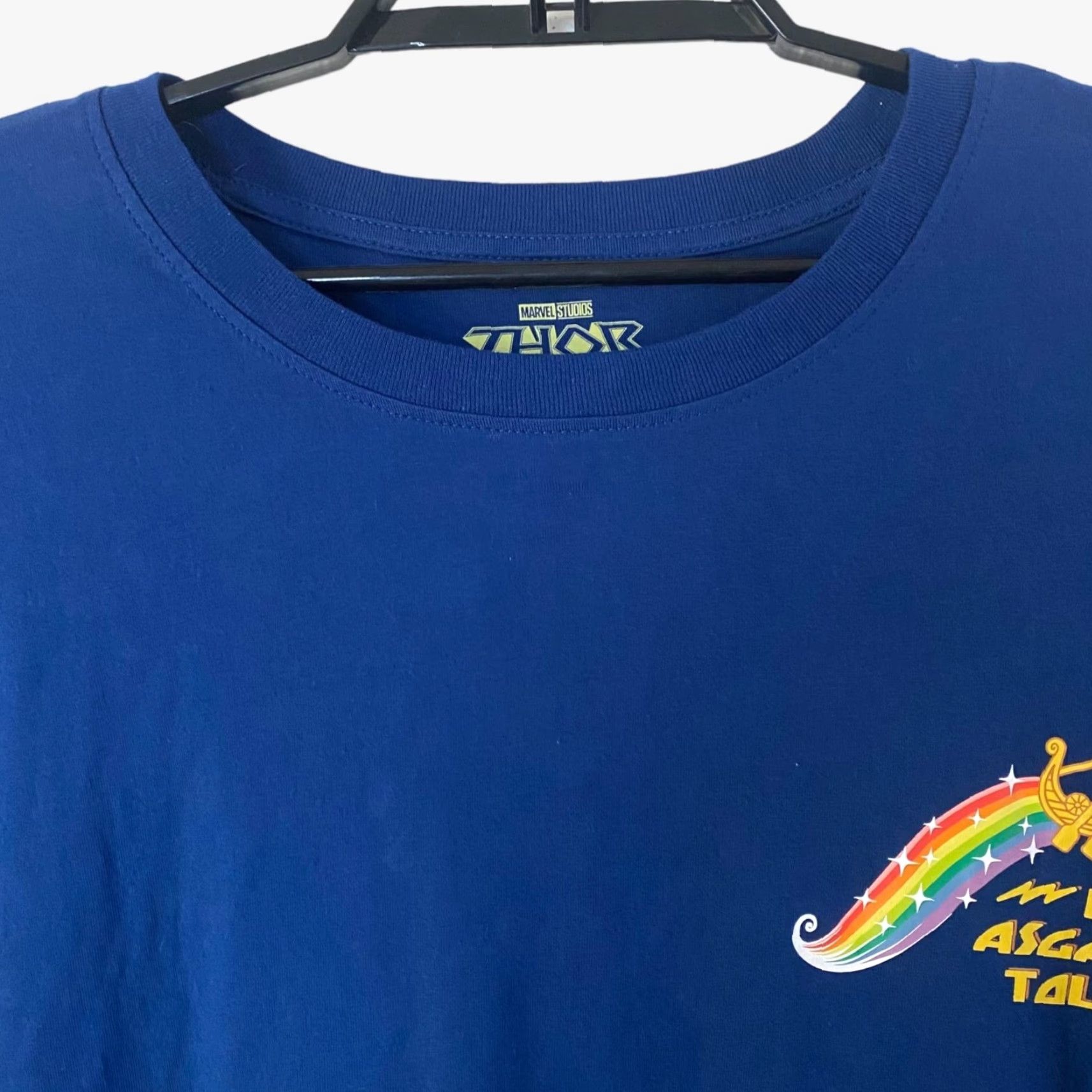Vintage Marvel Studios Thor Love And Thunder Shirt Long-Sleeve Mens XL New Asgard Blue Cotton Graphic Print T-Shirt Size US XL / EU 56 / 4 - 5 Thumbnail