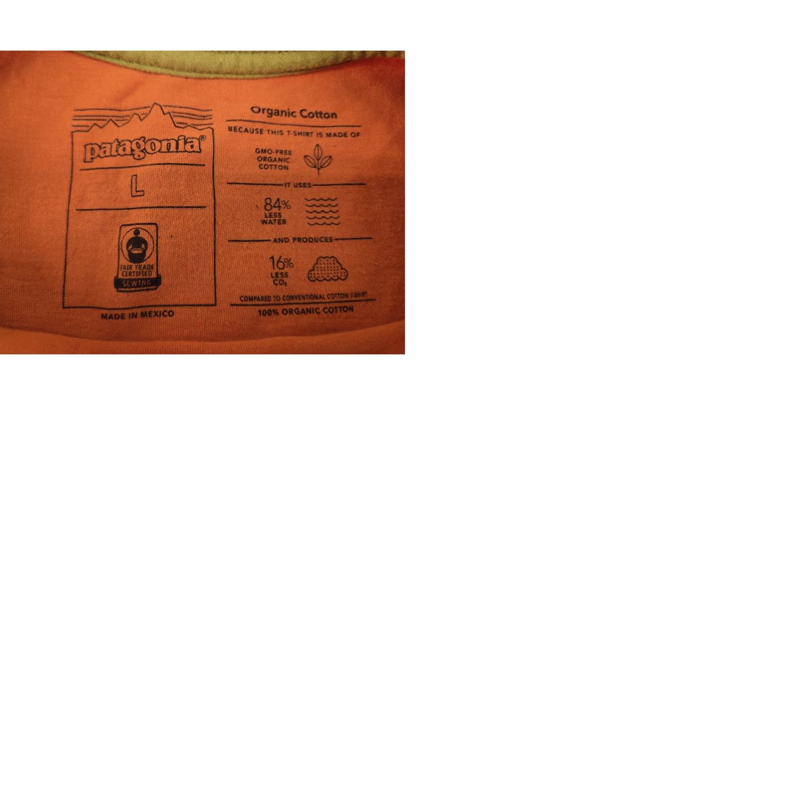 Patagonia Patagonia Logo T-Shirt Men’s Large Orange Organic Cotton Short Sleeve Crew Neck Size US L / EU 52-54 / 3 - 9 Thumbnail