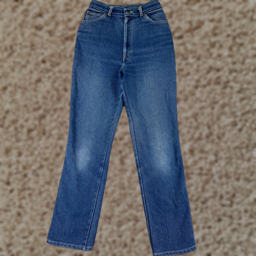 Vintage VINTAGE Chic Jeans Juniors 12 Long Blue Denim Jeans Straight Leg Mom High Rise Women's Size 34" / US 12 / IT 48 - 1 Thumbnail