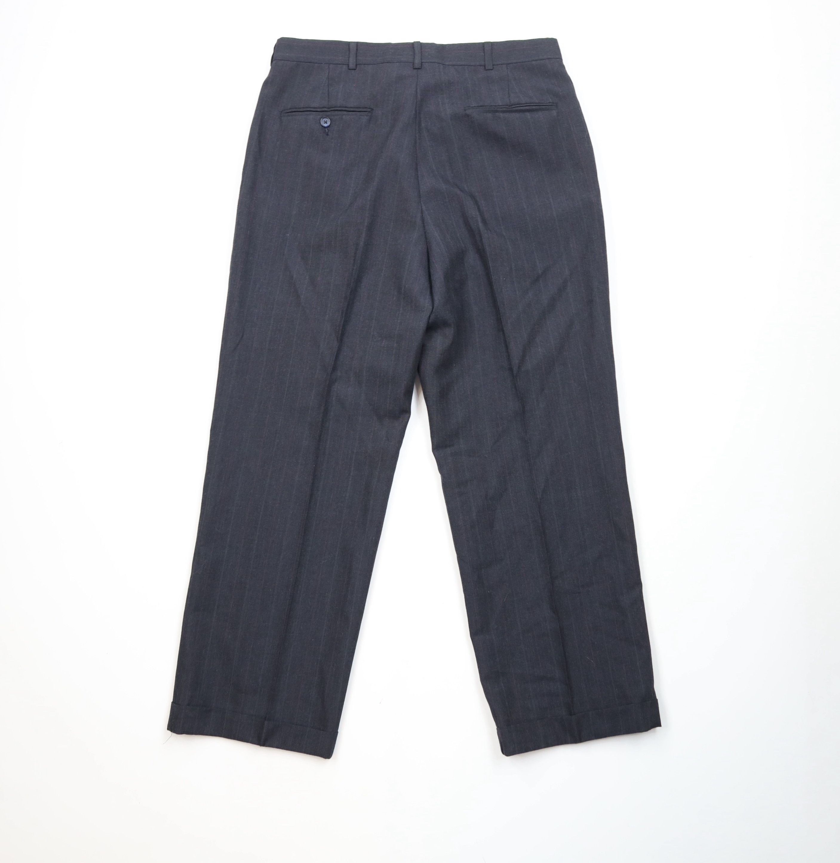 Vintage Vintage 90s Streetwear Pinstriped Wide Leg Chino Pants USA Size US 34 / EU 50 - 10 Thumbnail