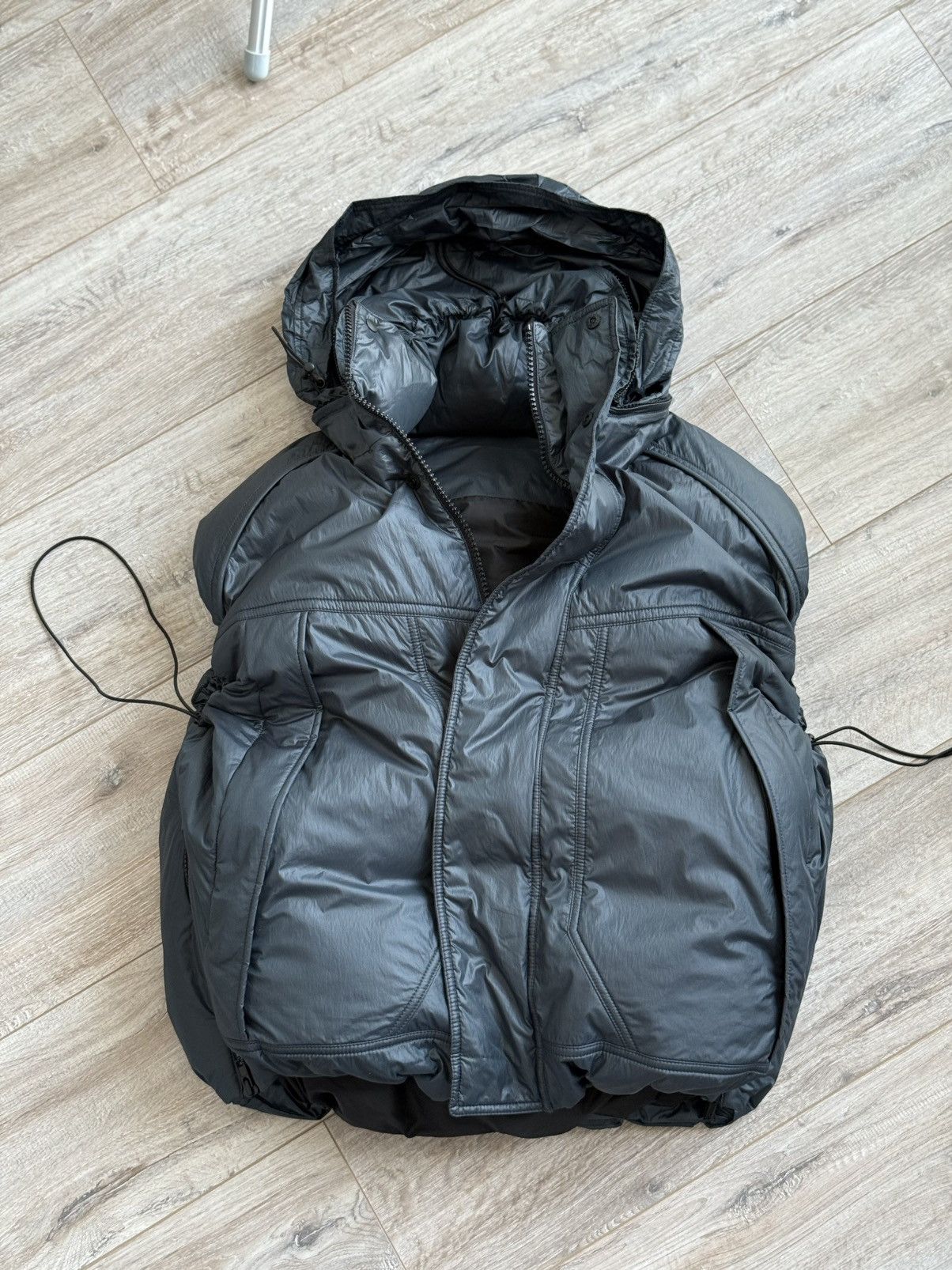 Juun.J Juun.J Technical Padded Hooded Vest Green Nylon Avant Garde Size US M / EU 48-50 / 2 - 4 Thumbnail
