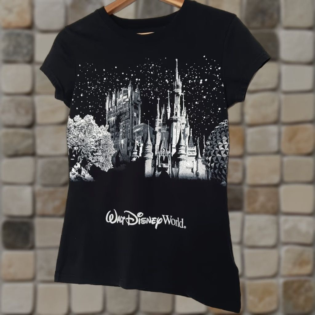Disney Disney Parks Hollywood Towers Womens Small Shirt Black Silver Glitter Magic Size S / US 4 / IT 40 - 1 Thumbnail