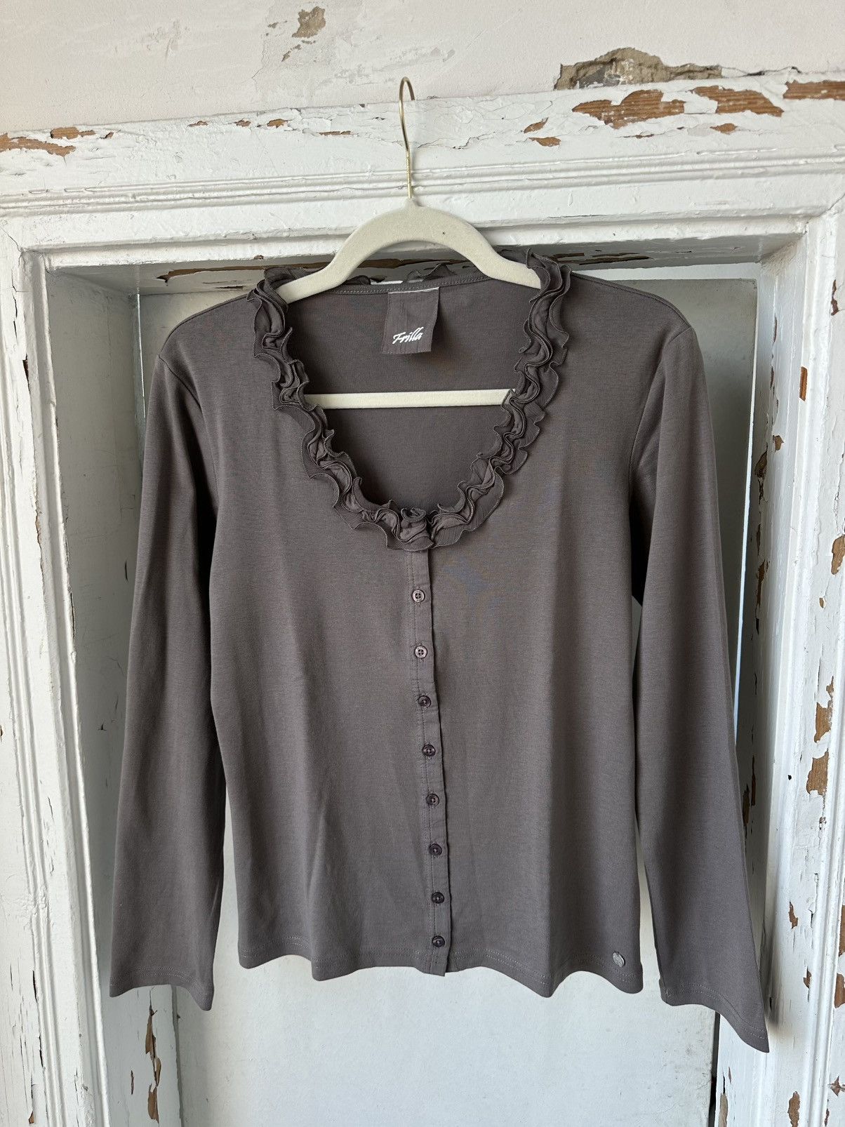 Vintage Vintage Brown Buttons Long Sleeve Jumper Size M / US 6-8 / IT 42-44 - 1 Thumbnail