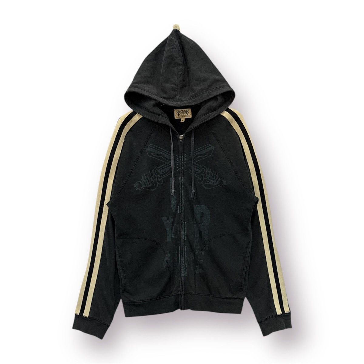 Juicy Couture Jeans × Vintage 🔥 Distressed Juisy Couture USA Zipper Hoodie Sweatshirt - S Size US S / EU 44-46 / 1 - 1 Thumbnail