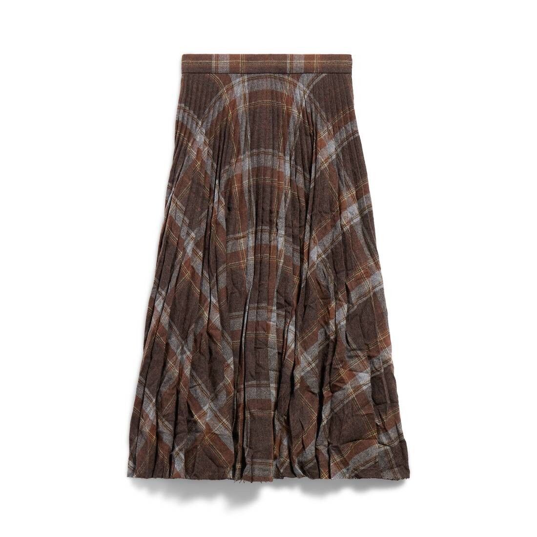 Balenciaga o1tr1nto0526 Creased Pleated Skirt in Multicolor Size 25" / US 0 / IT 36 - 1 Thumbnail