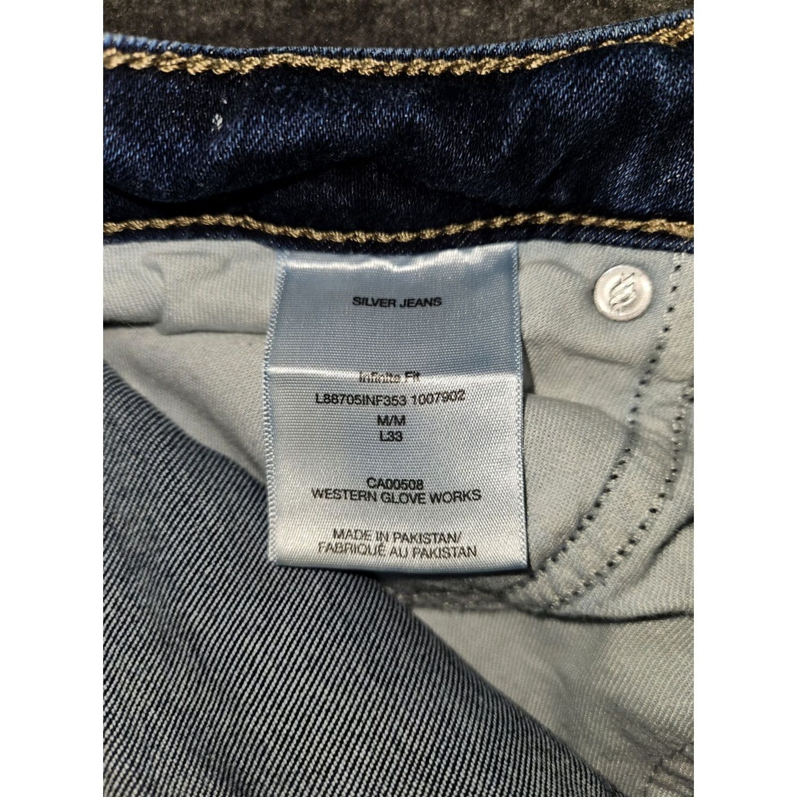 Silver Jeans Co. Silver Jeans Co Women's Bootcut Jeans 27 Regular Inseam 31 Blue Denim Stretch Infinite Fit Size 27" / US 4 / IT 40 - 3 Thumbnail