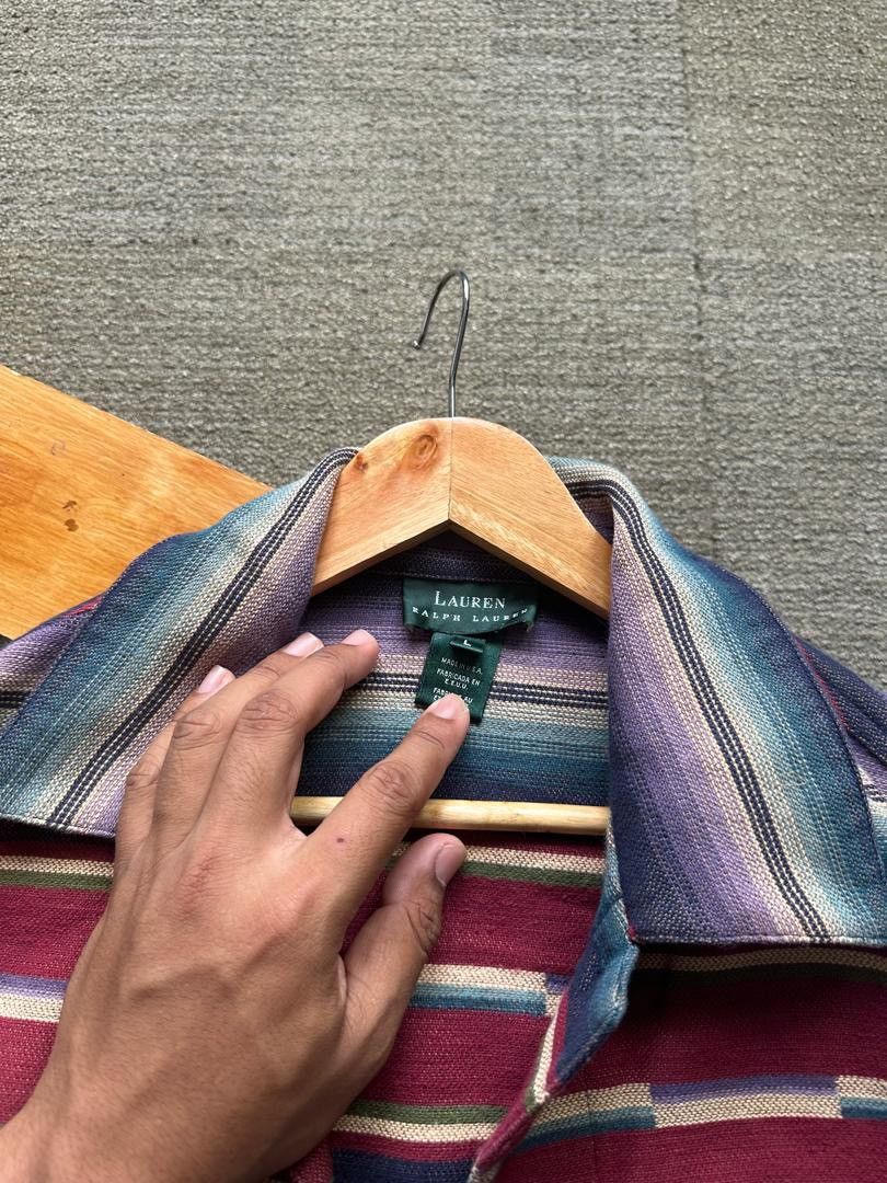 Designer × Ralph Lauren × Vintage VINTAGE RALPH LAUREN NAVAJO JACKET Size US L / EU 52-54 / 3 - 3 Thumbnail