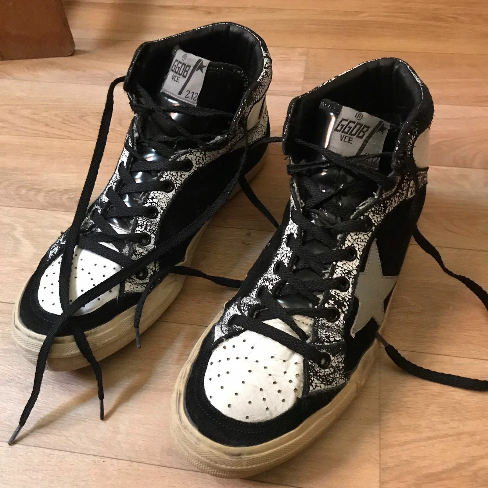 Golden Goose Share Golden Goose Sneakers VCE 2.12 GGDB High Top Leather Size US 10 / EU 43 - 3 Thumbnail