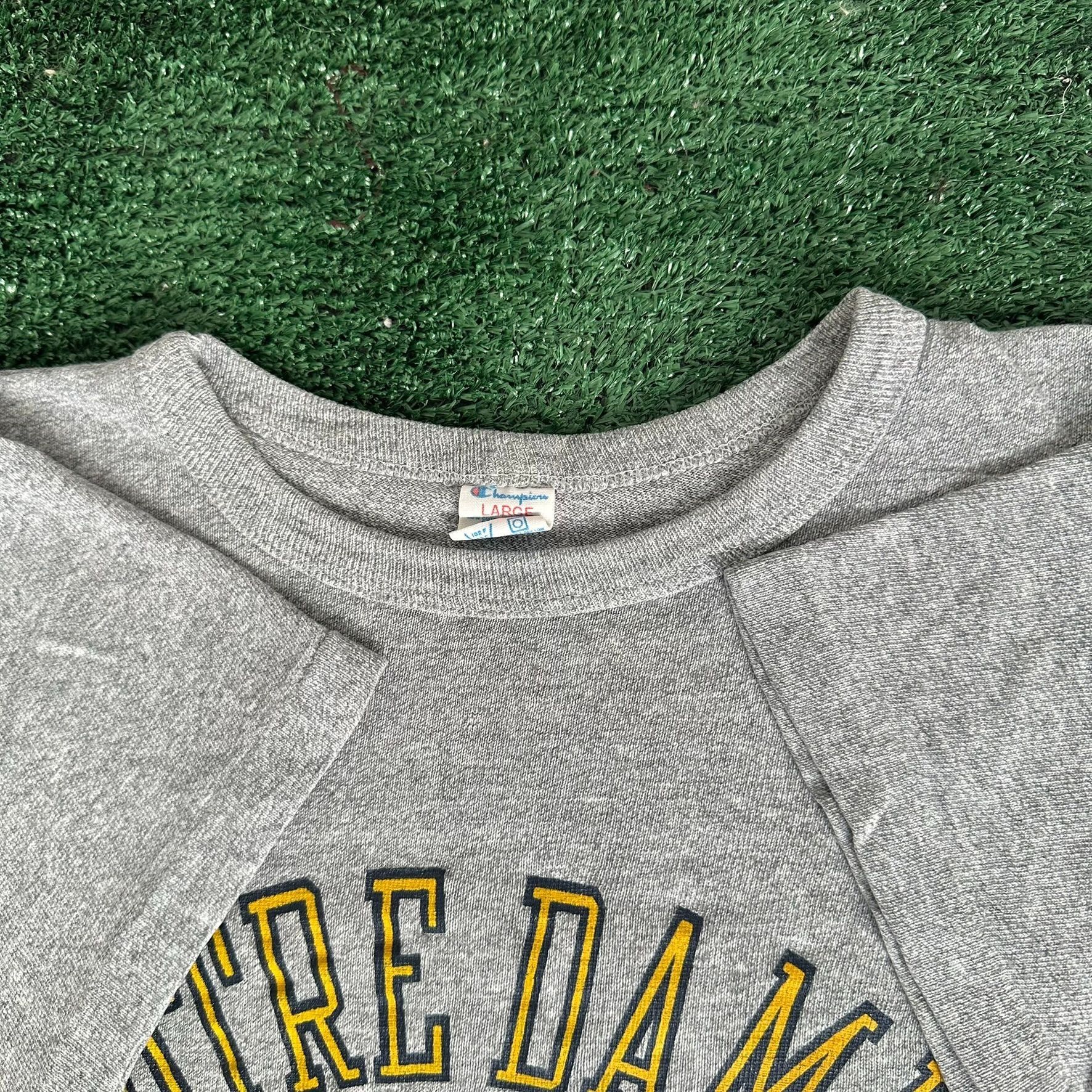 Champion Vintage 80s Champion Notre Dame T-Shirt Single Stitch Univer Size US L / EU 52-54 / 3 - 3 Thumbnail